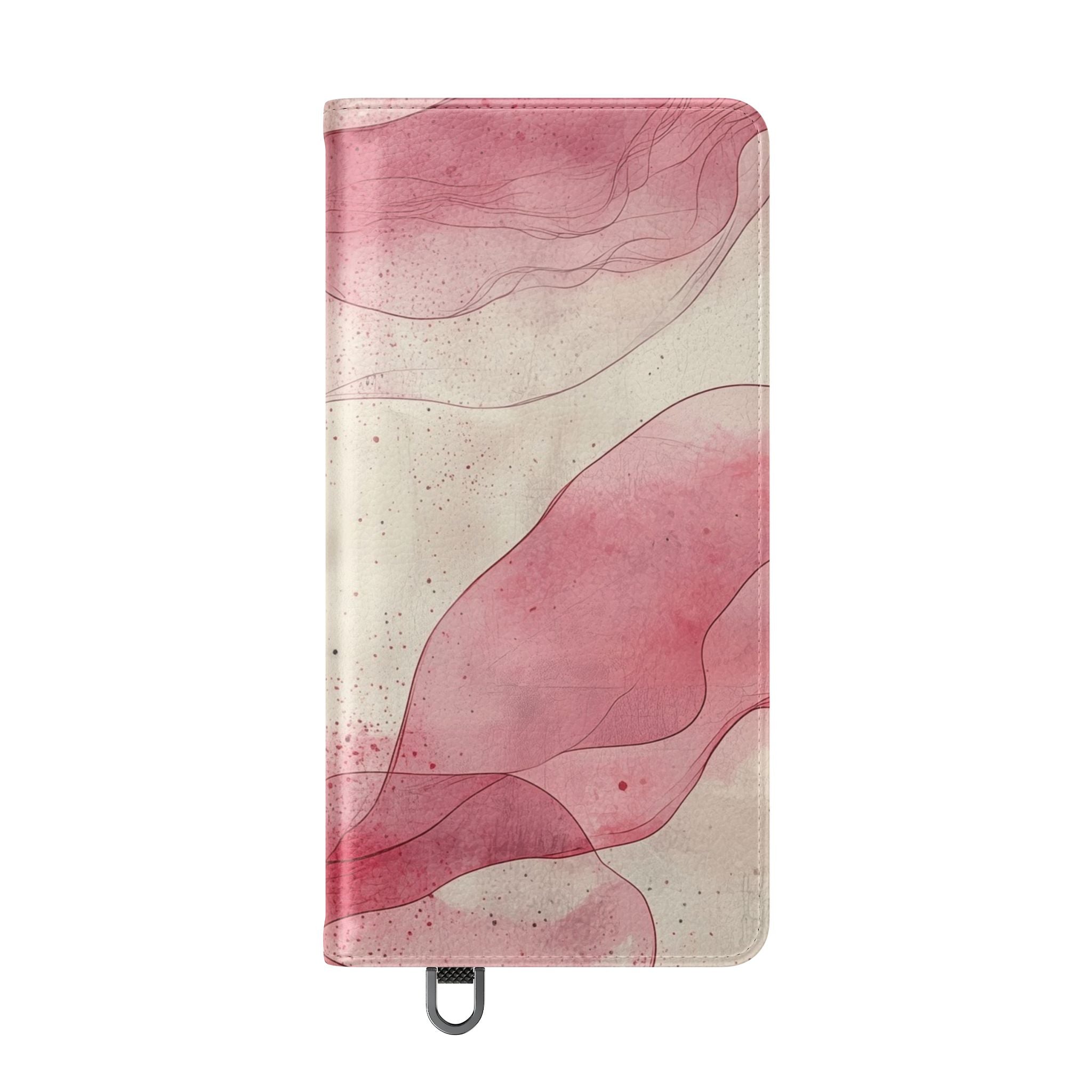 Crimson Ribbon Waves - Samsung S25 Ultra Case - Lompakkokotelo