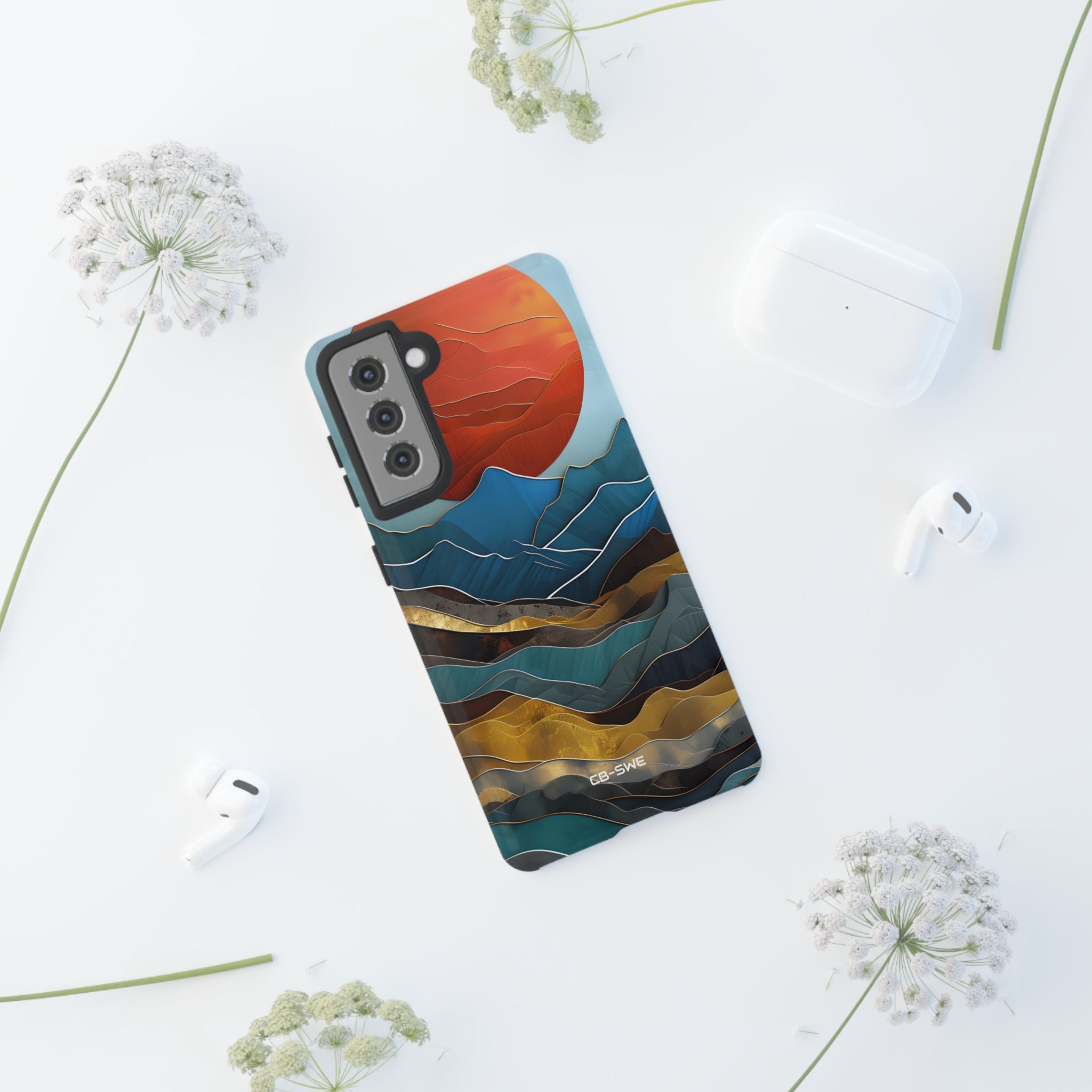Sunset Geometry Waves - Samsung Case