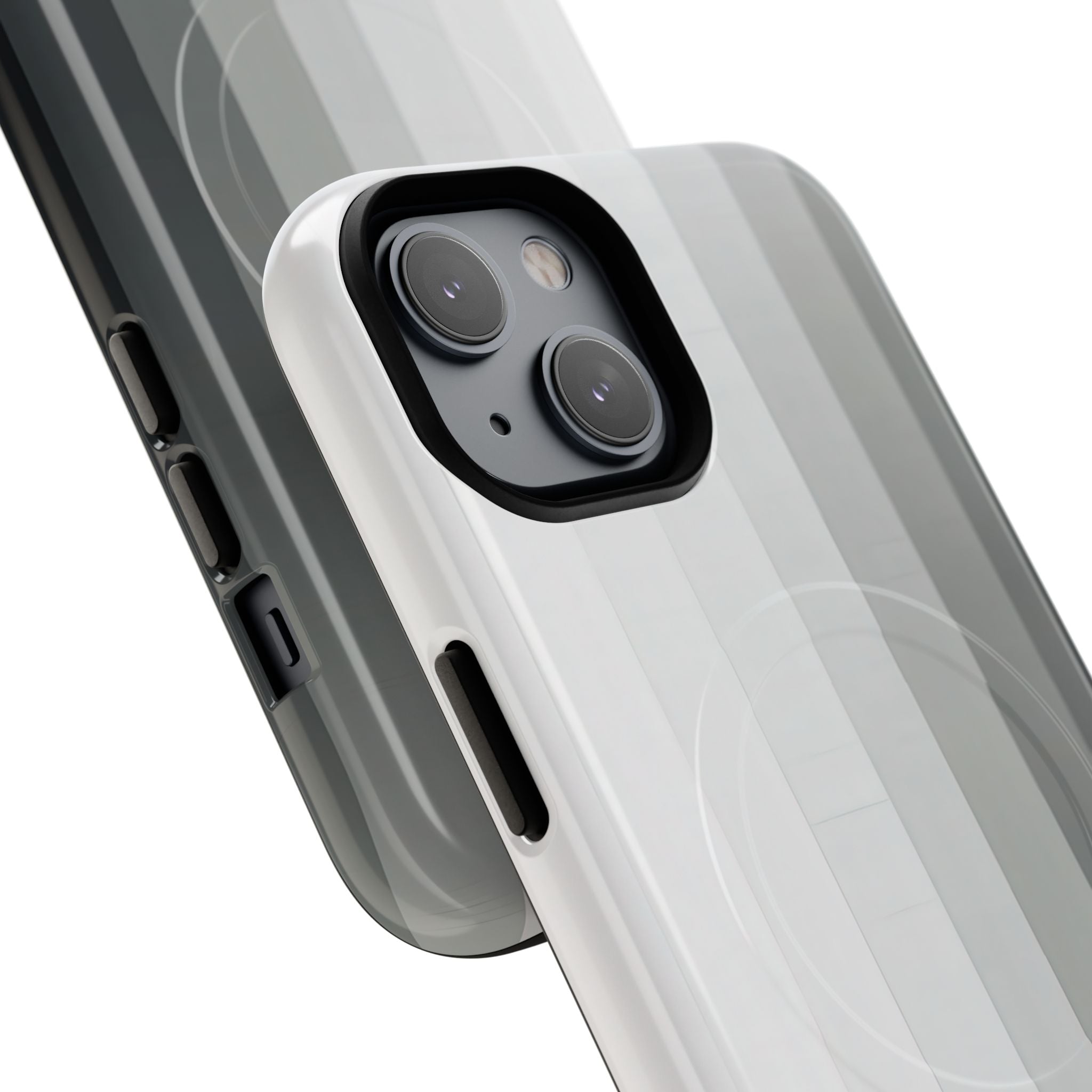 Silver Gradient Stripes iPhone 14 - Tough+