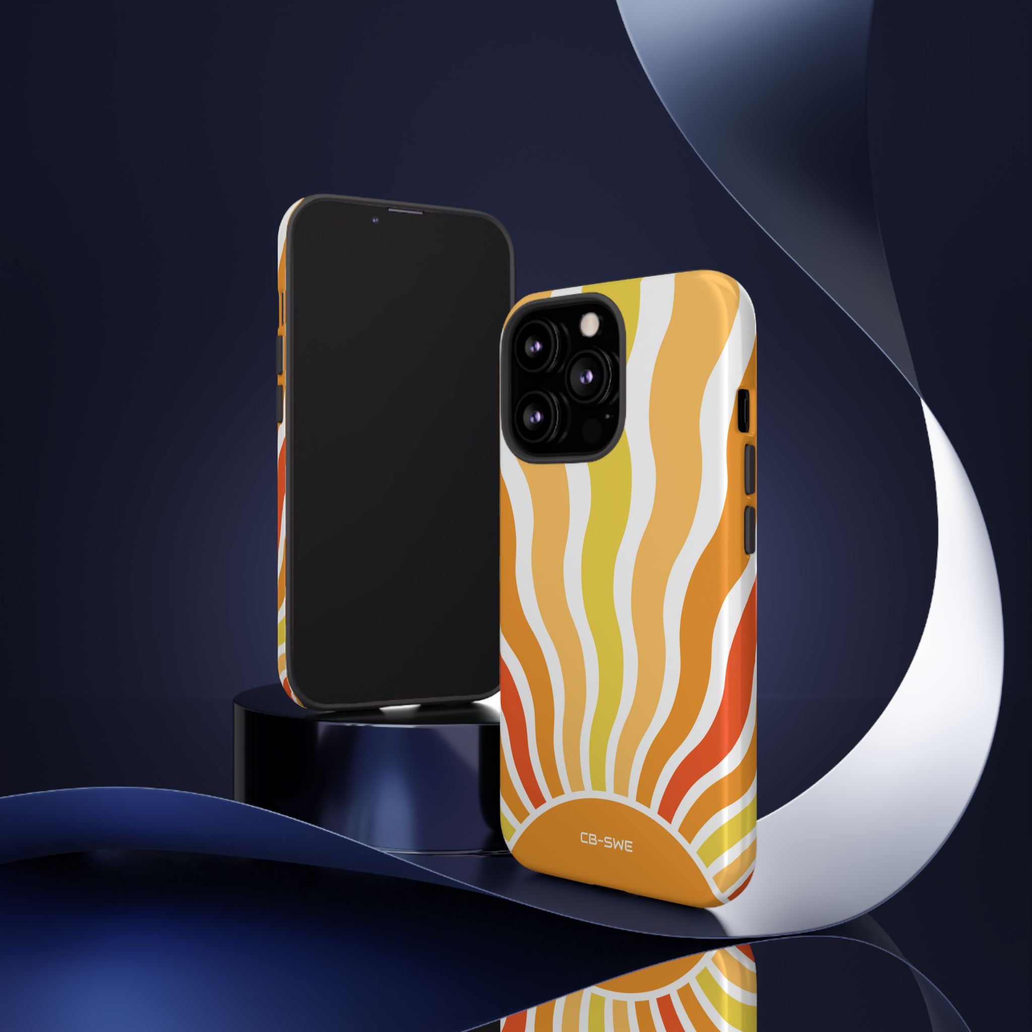 Retro Sunshine Waves - iPhone Case