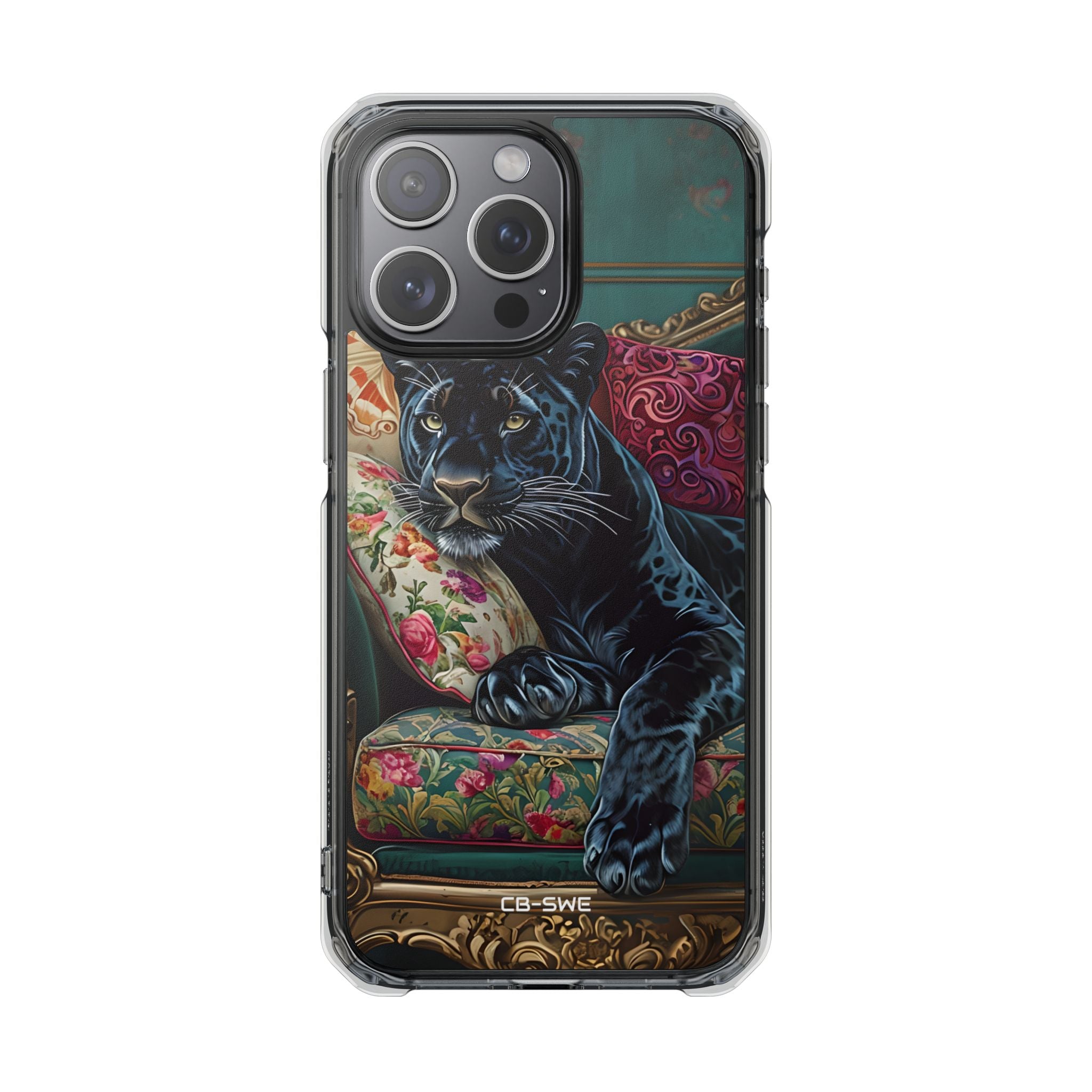 Panther on Vintage Chaise iPhone Case - Impact