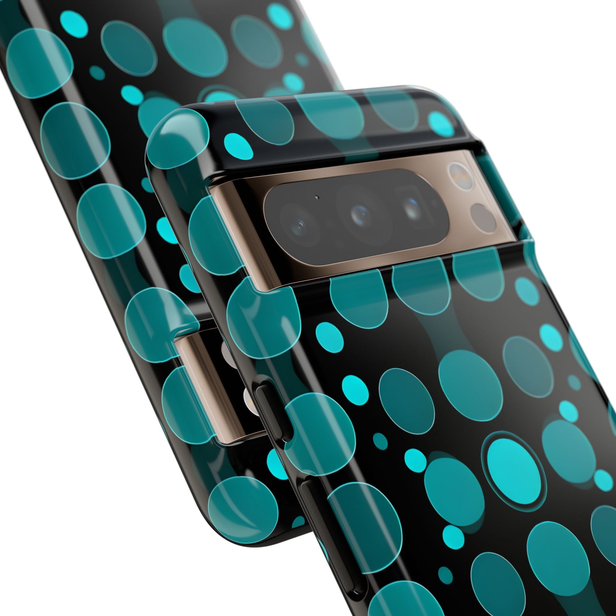 Modern Teal Aqua Circular Seamless Google Pixel 8 - Tough