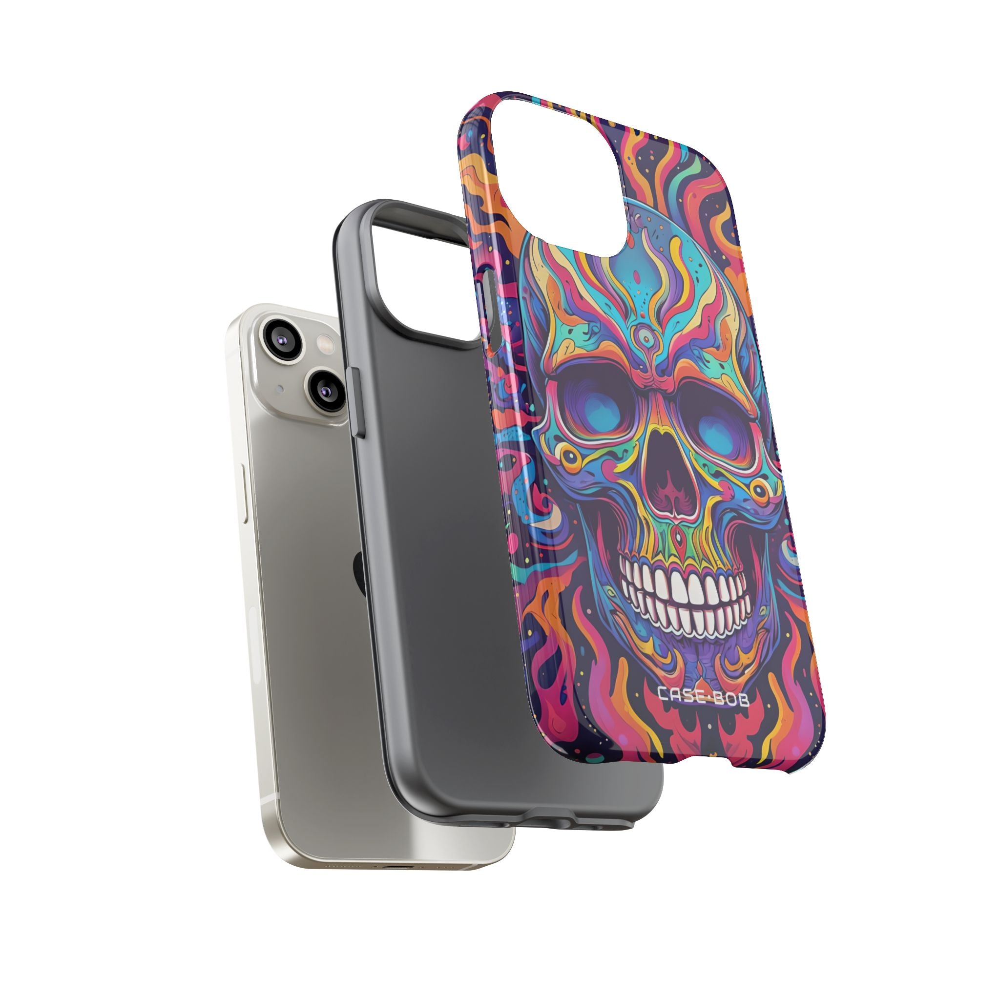 Flaming Skull iPhone 14 Case - Tough