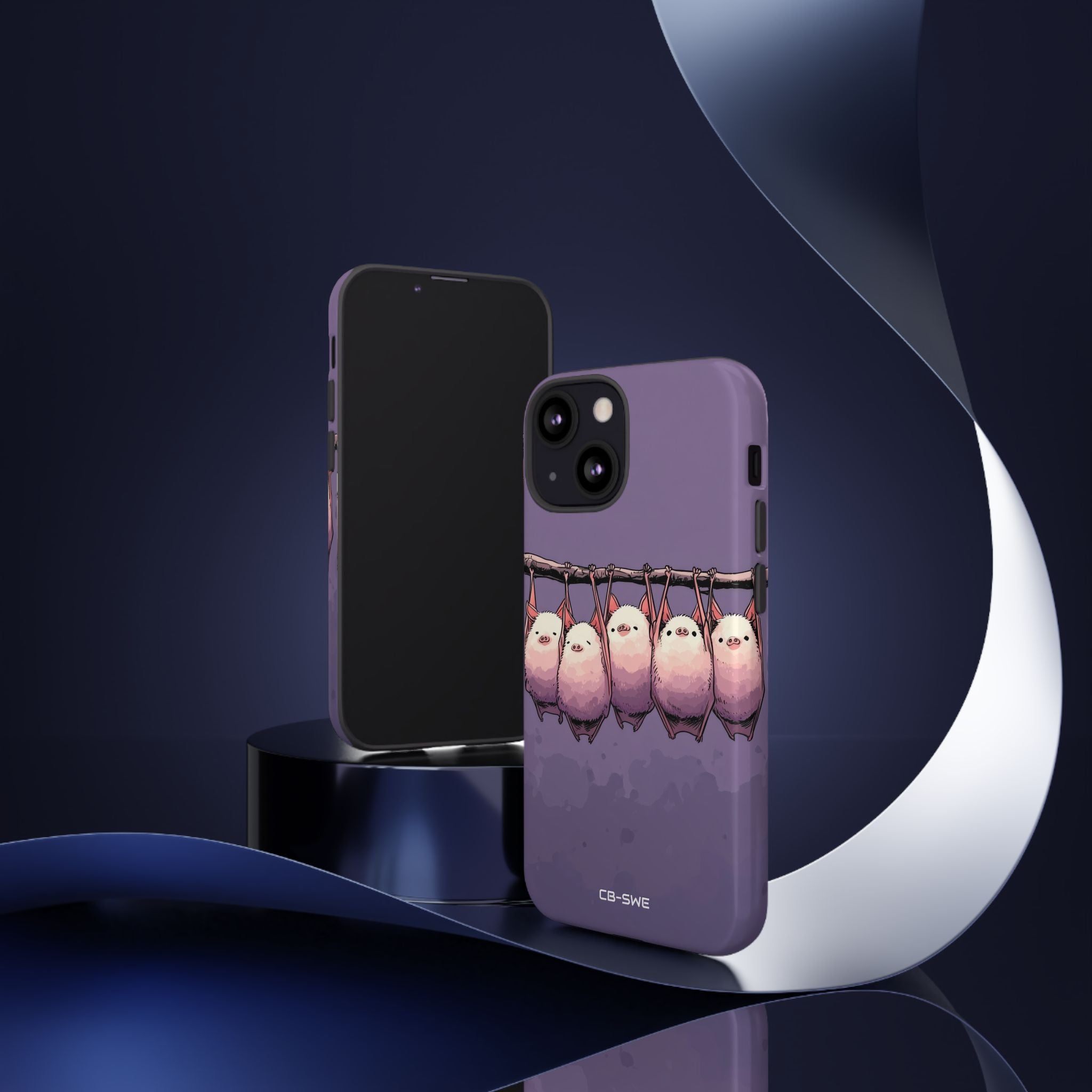 Bats Hang Playfully - iPhone Case