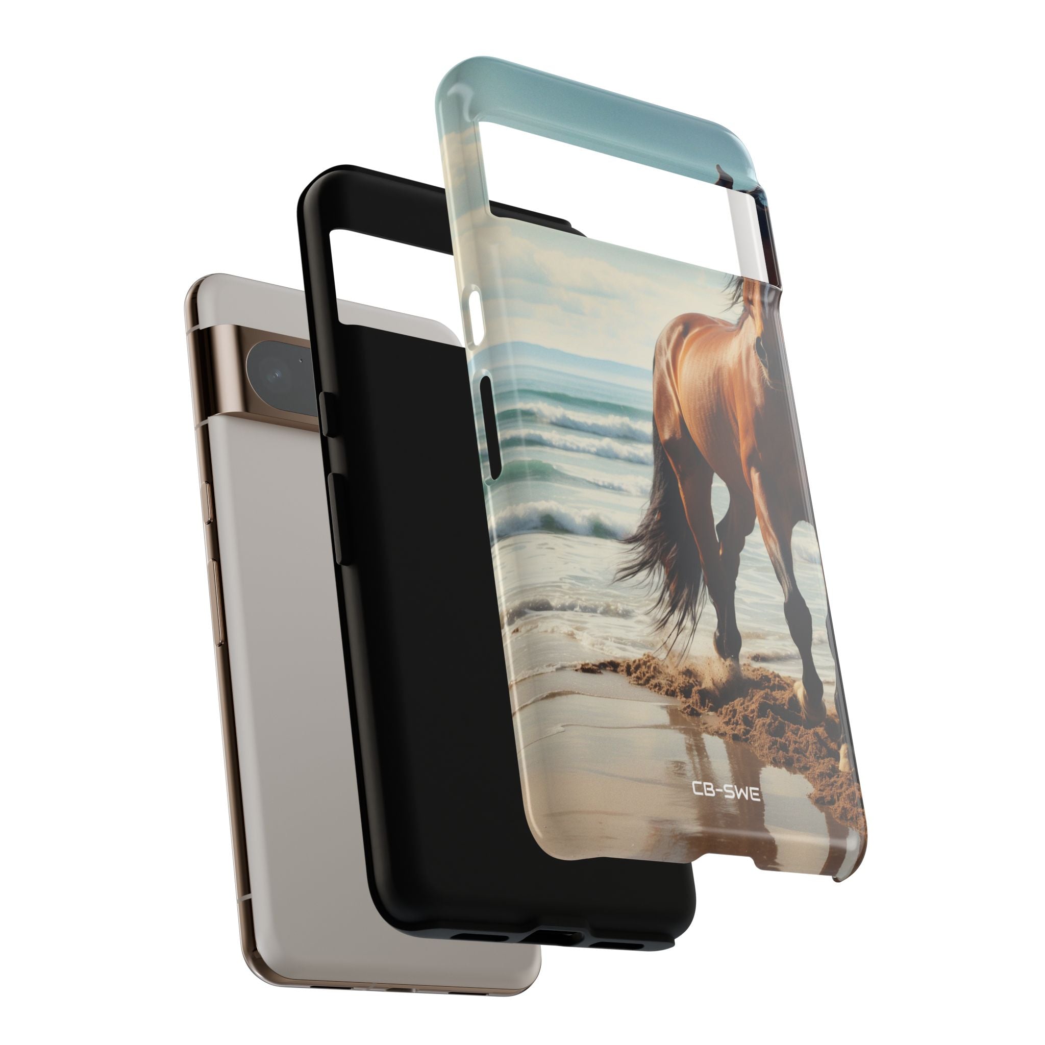 Horse Gallops Shoreline - Google Pixel Case