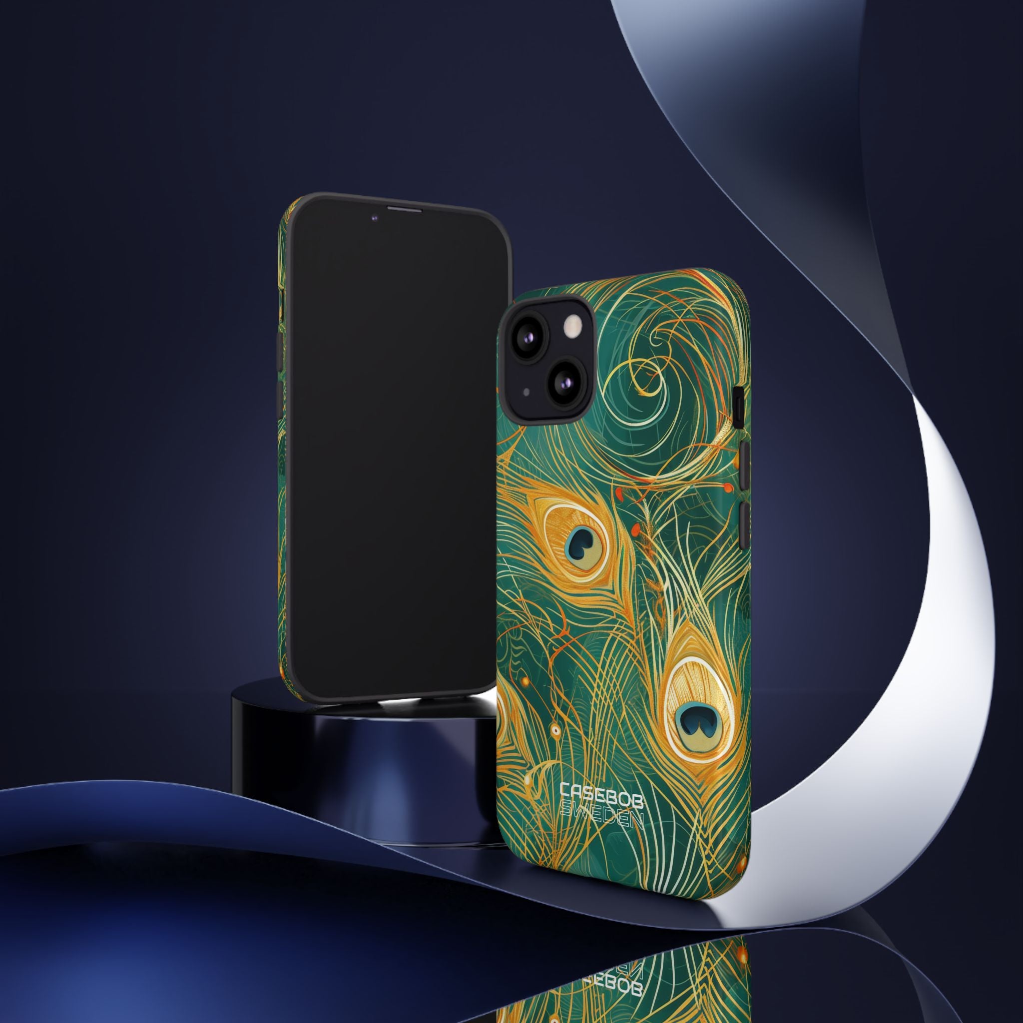 Vibrant Peacock Whirl iPhone 13 - Tough