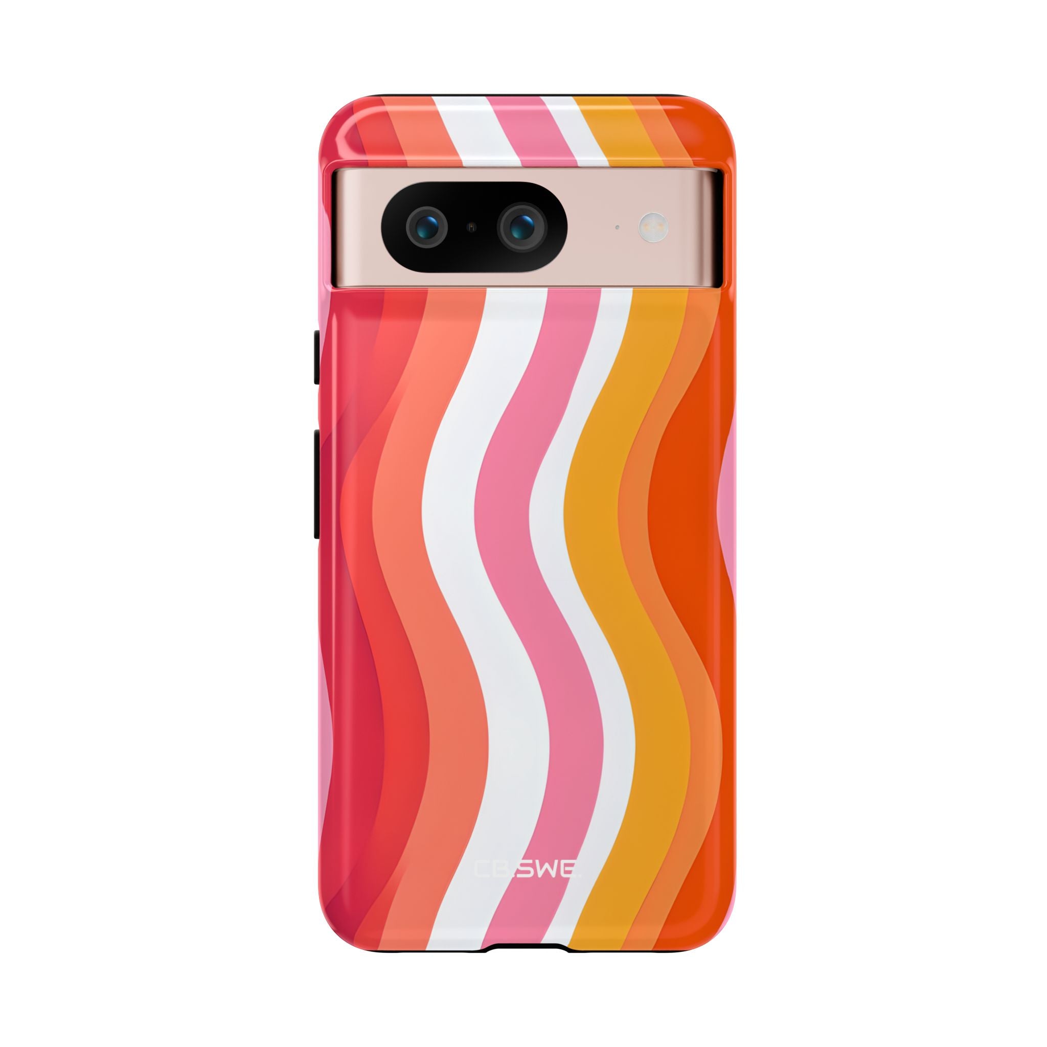 Vibrant Retro Vertical Wavy Stripes Google Pixel 8 - Tough