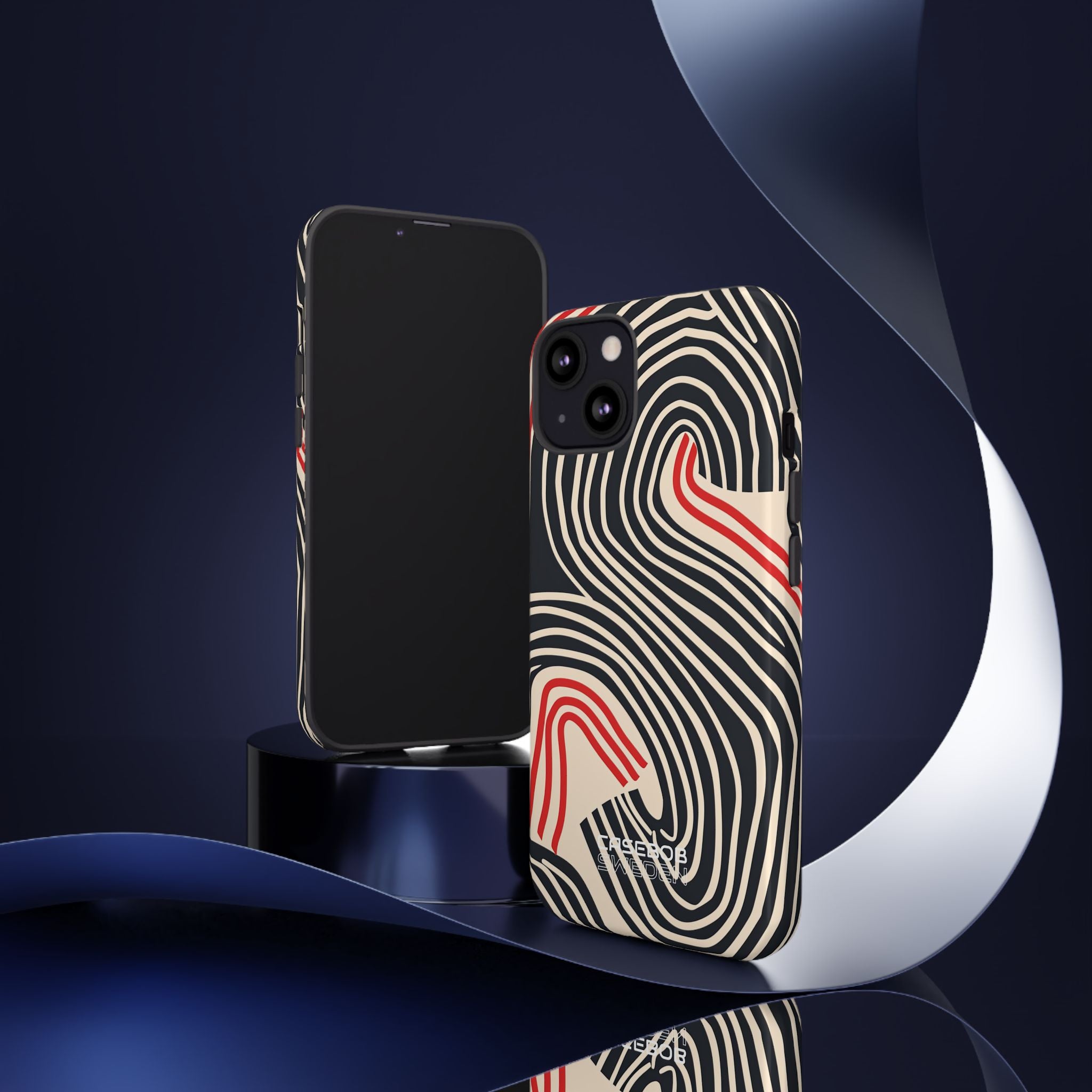Wavy Red Flow iPhone 13 - Tough