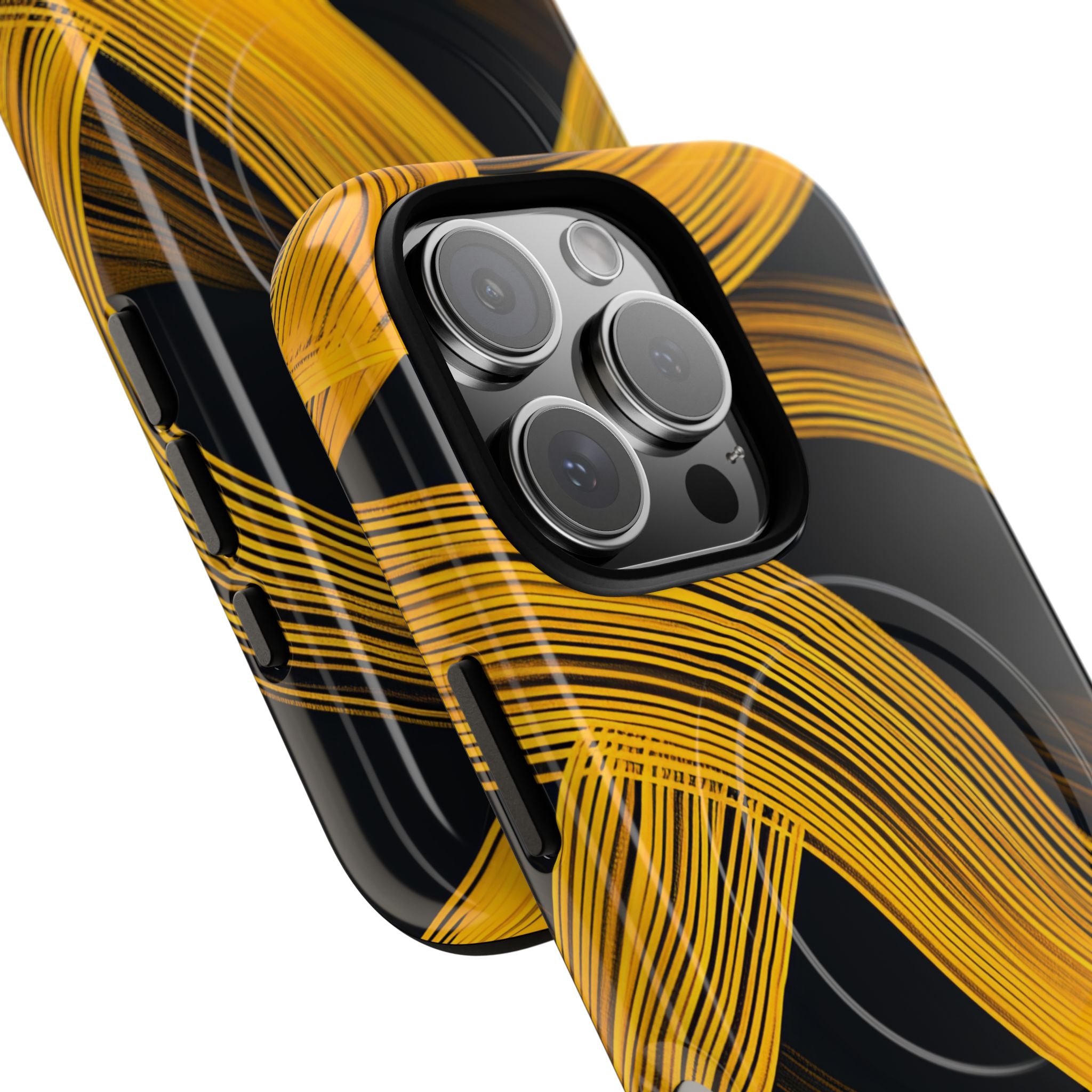 Yellow Flow Lines iPhone 16 - Tough+