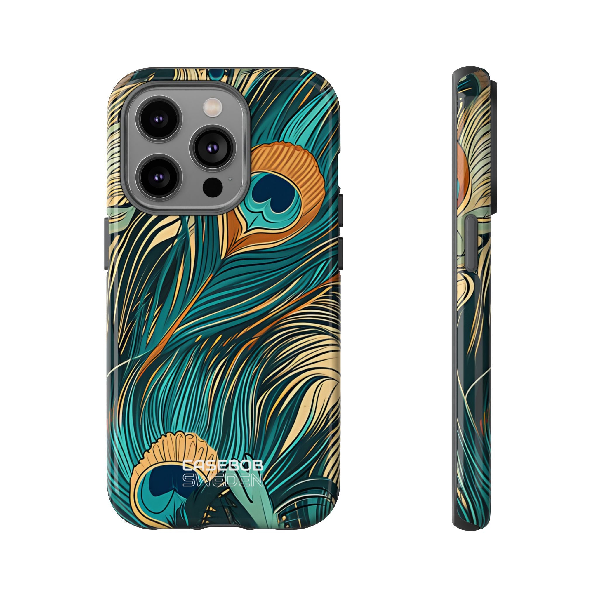 Vortice di piume di pavone iPhone 14 - Tough