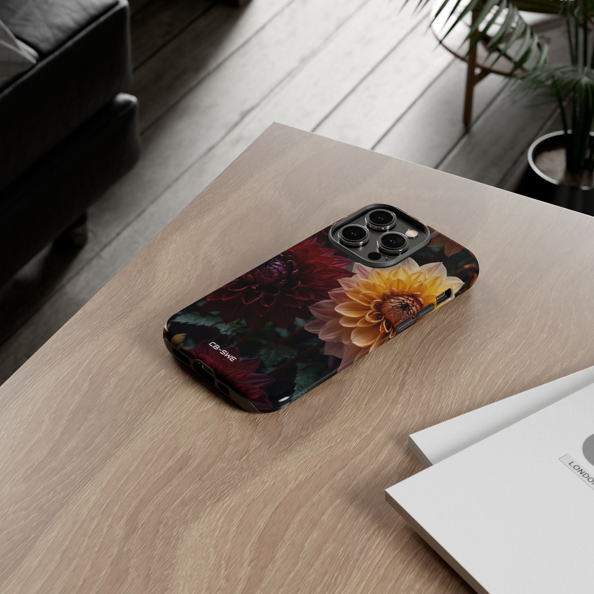 Dahlias Embrace Light - iPhone Case