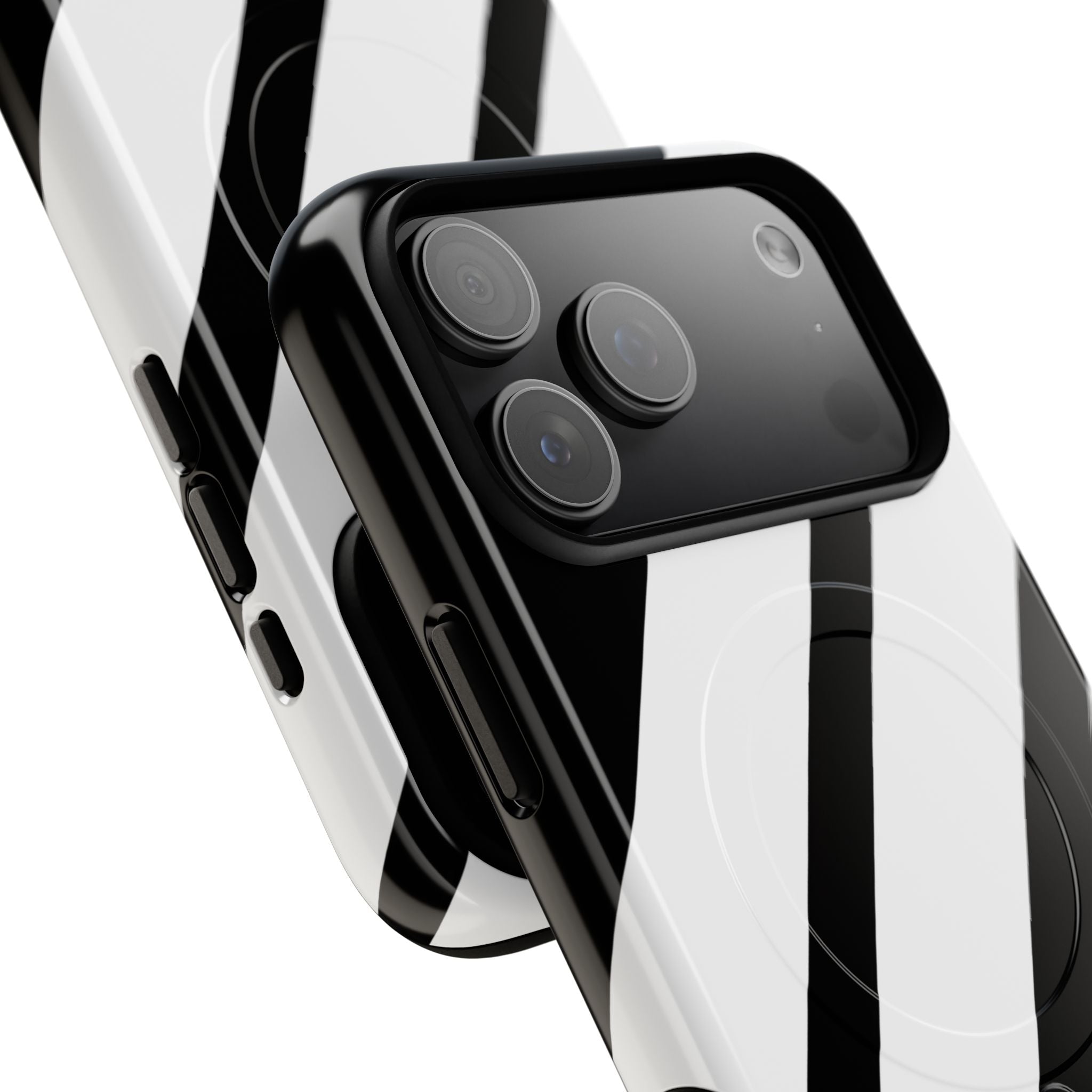 Diagonal Bands Noir iPhone 17 Pro Max Case - Tough+