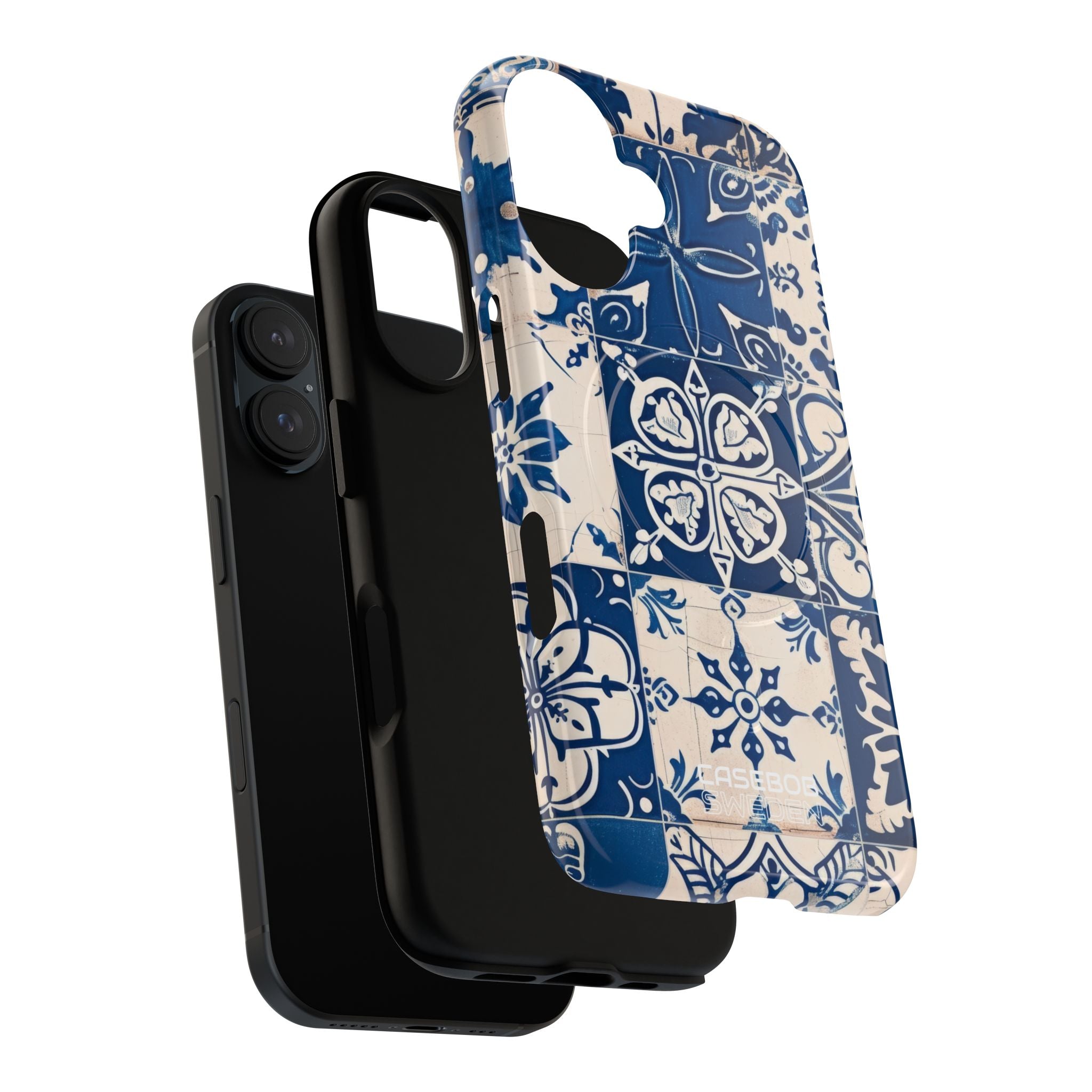 Ornate Blue Tiles iPhone 16 - Tough+