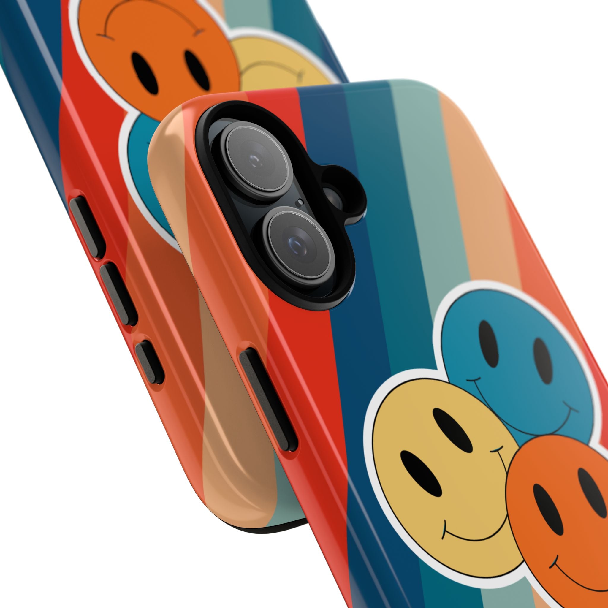 Smiley Trio Waves iPhone 16 Plus Case - Tough