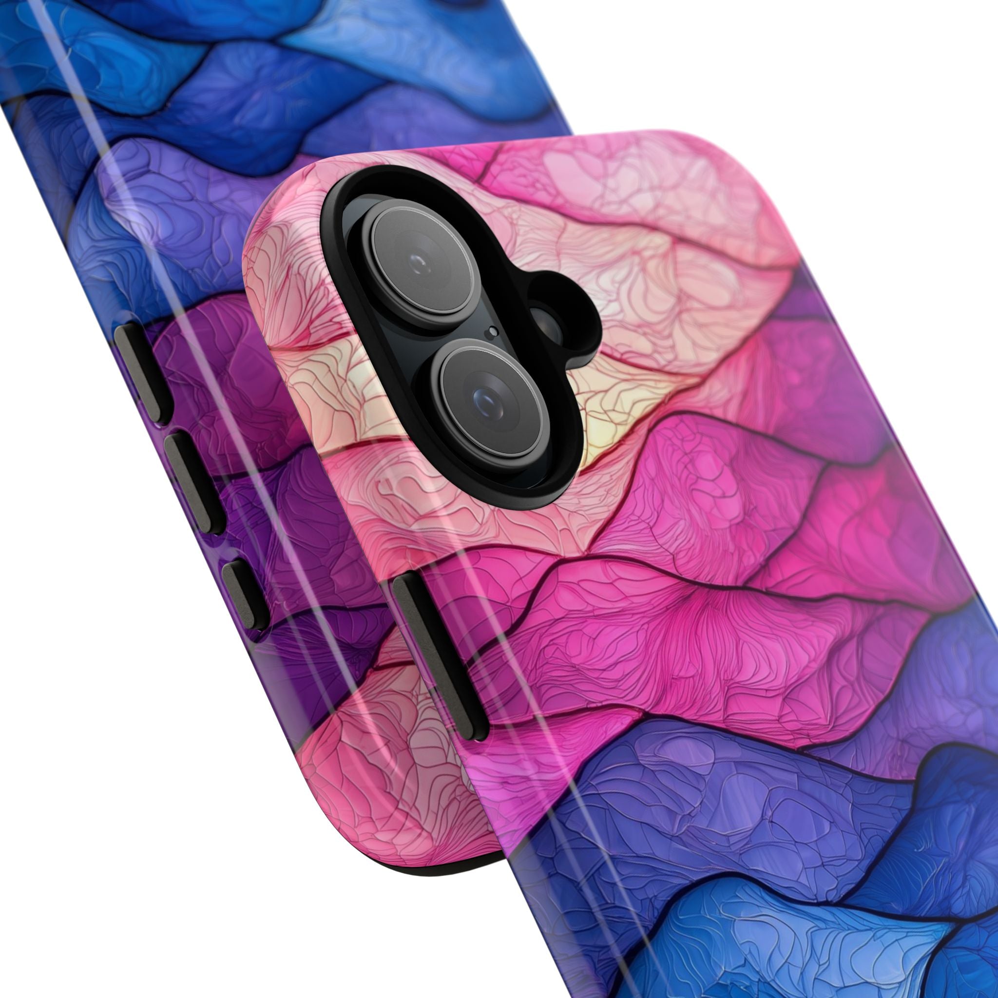 Wavy Veins Purple iPhone 16 Plus Case - Tough
