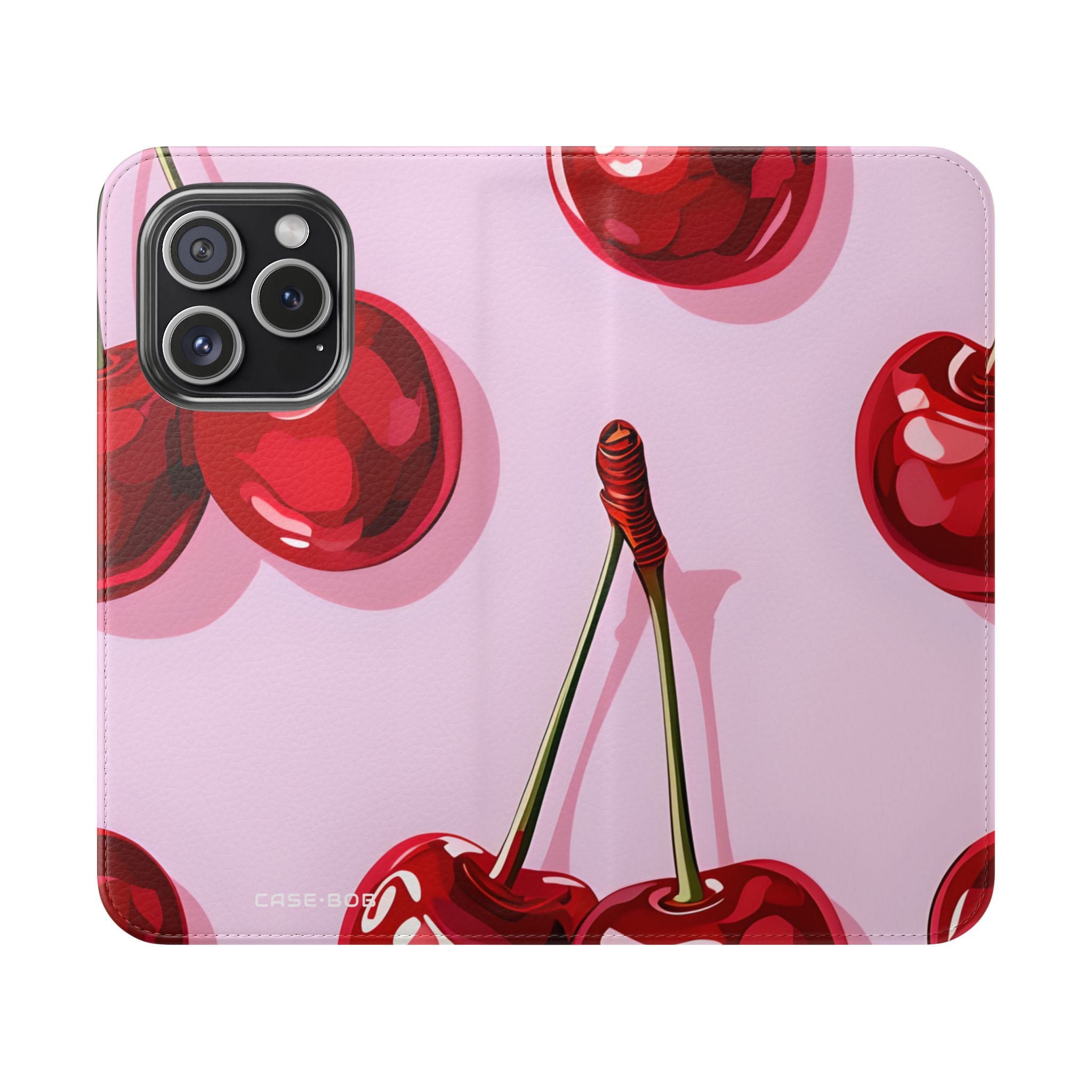 Glossy Cherry Glow - iPhone 15 Pro Case - Wallet