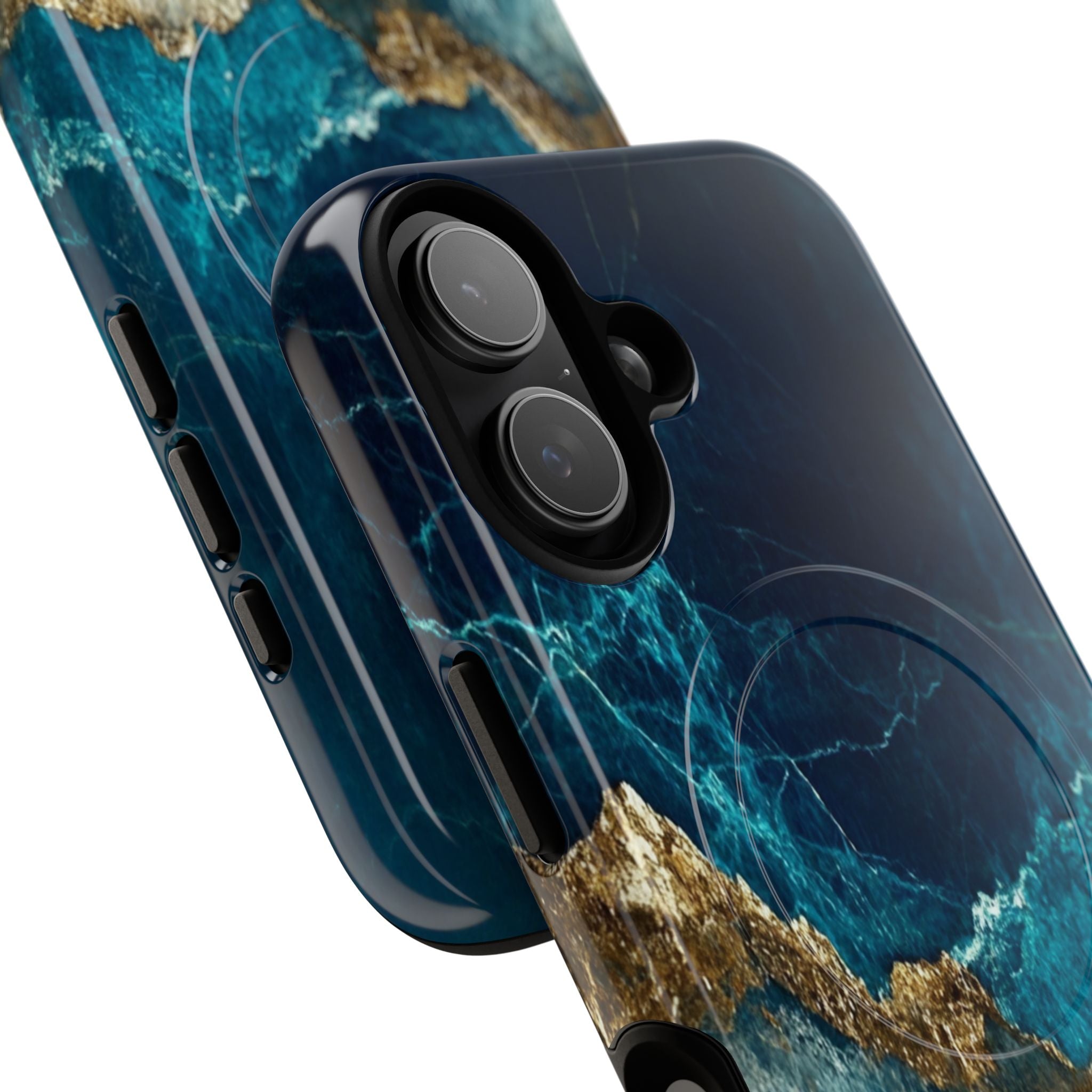 Jagged Gold Split iPhone 17 Case - Tough+