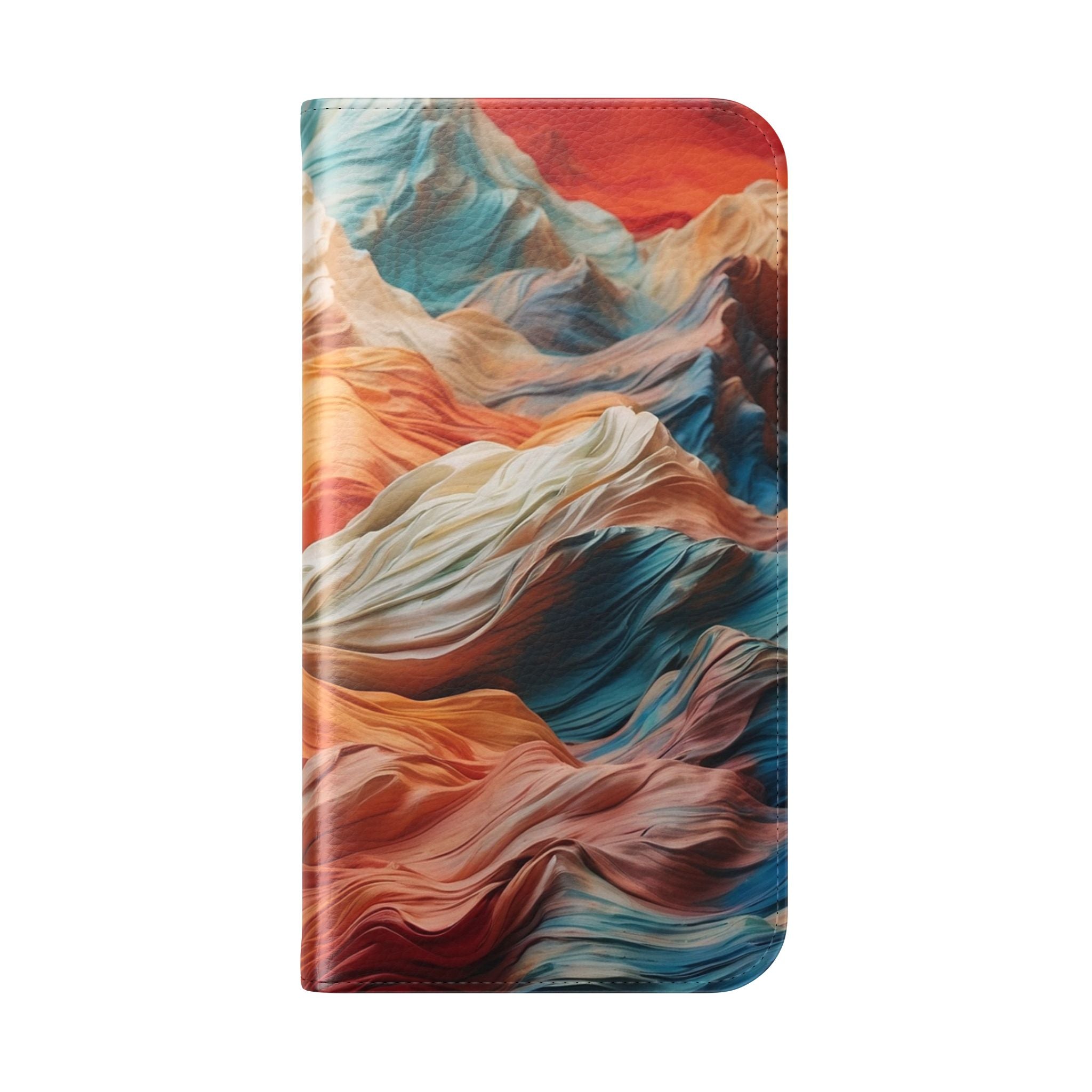 Fabric Peaks Sunset - iPhone 15 Case - Wallet