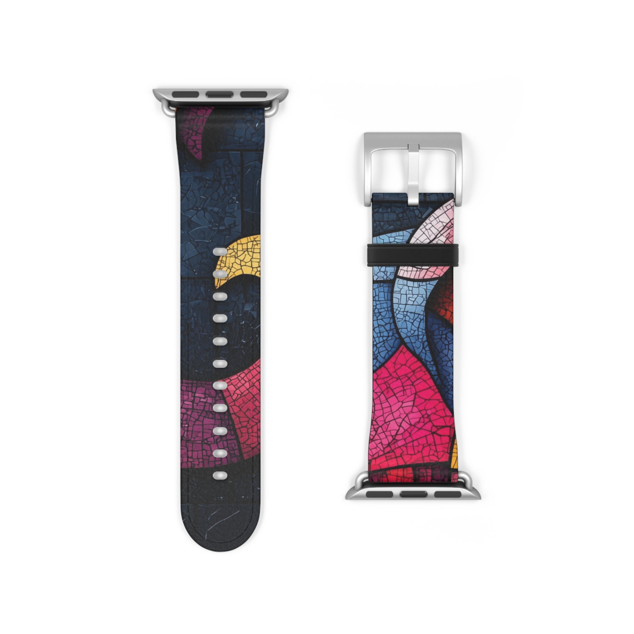 Blue Mosaic Elephant - Watch Band