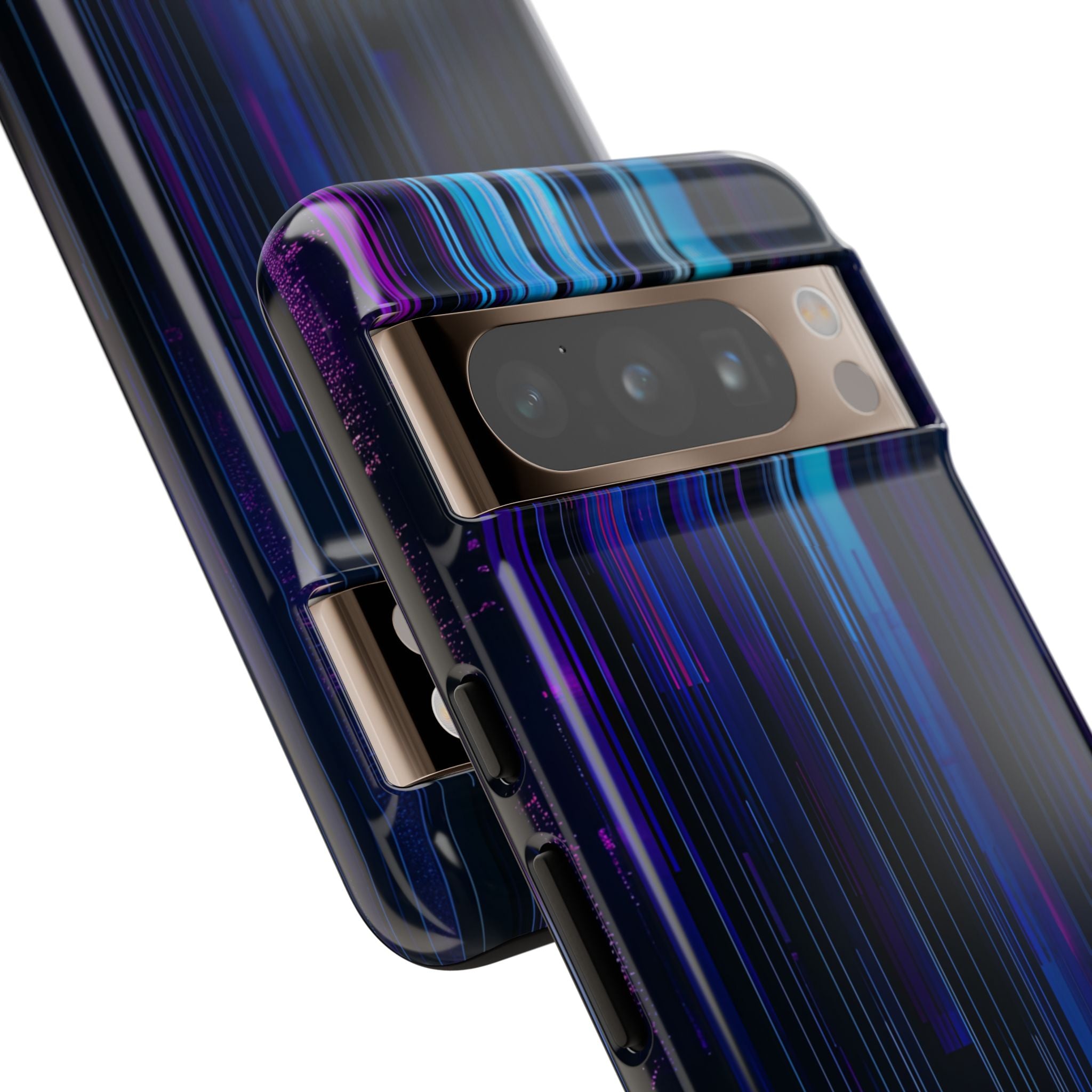 Neon Glitch Stripes Google Pixel 8 - Tough