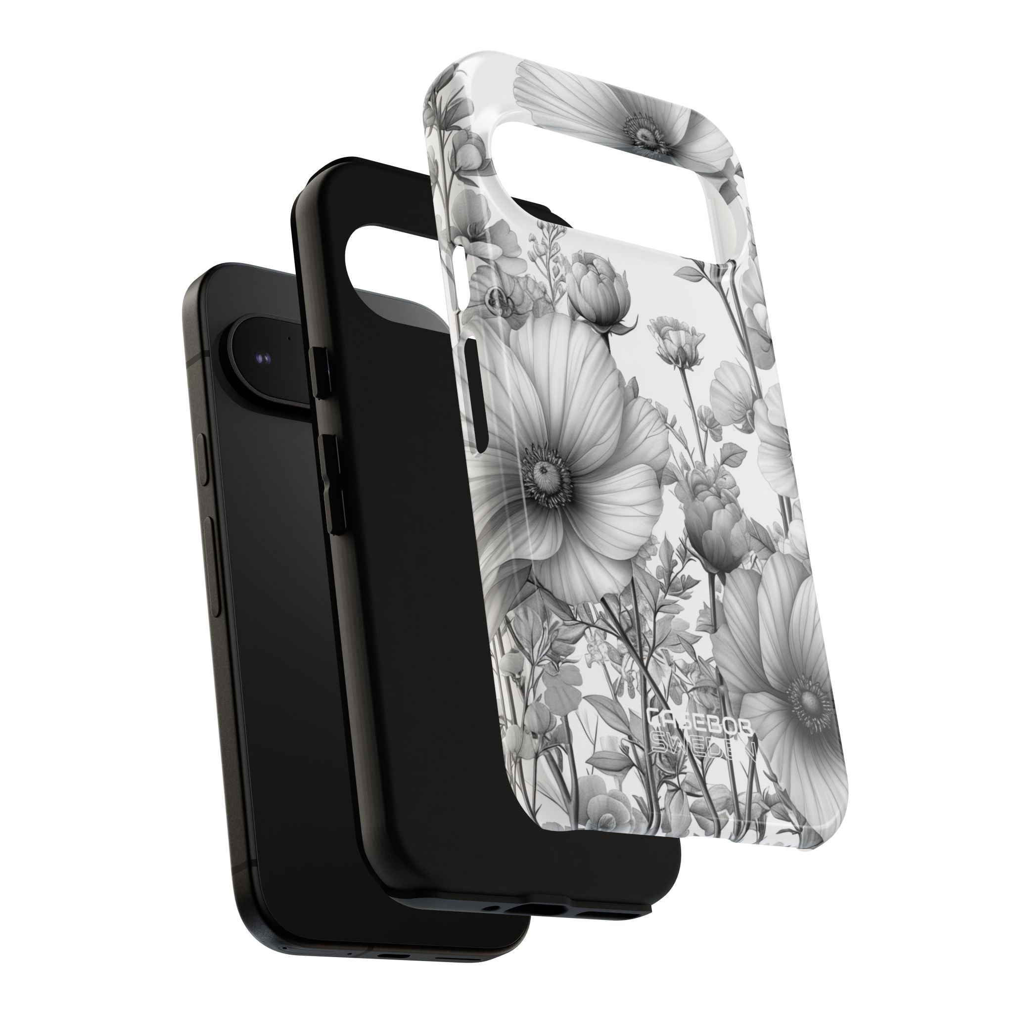 Vintage Floral Etching Google Pixel 9 - Tough