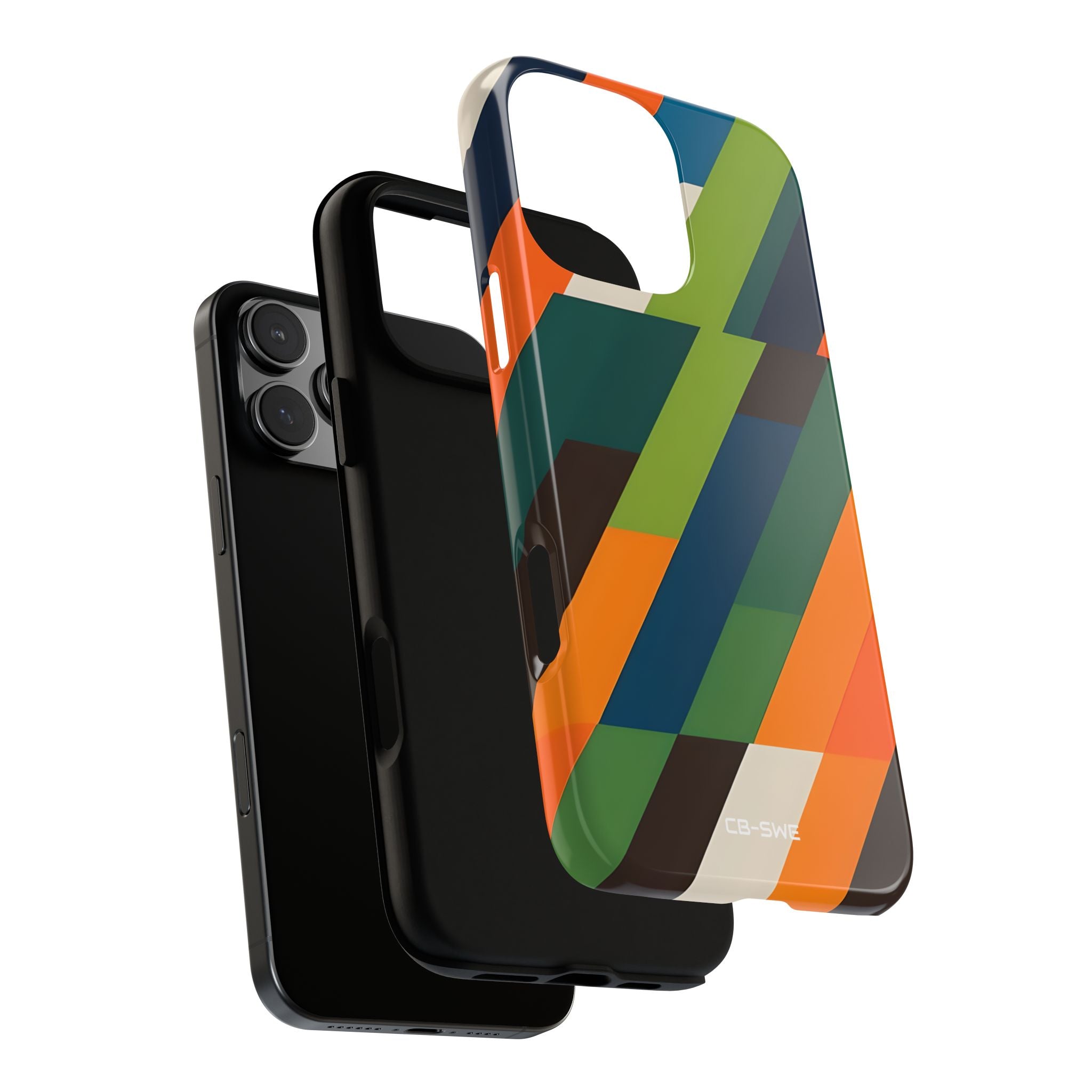 Geometric Color Intersection - iPhone Case