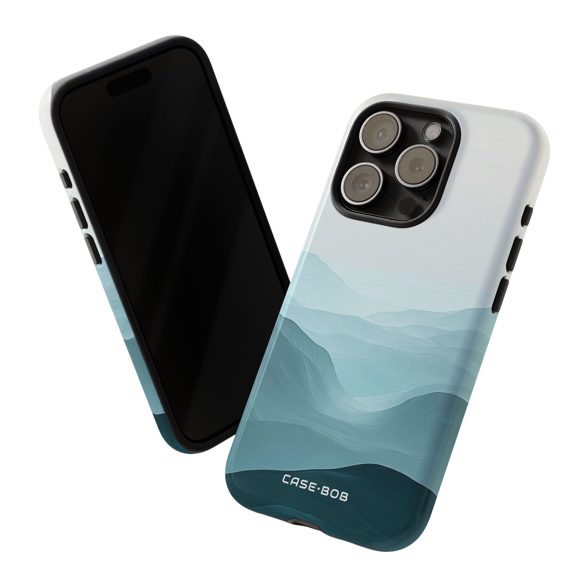 Teal Mist Mountains iPhone 15 Pro Case - Tough