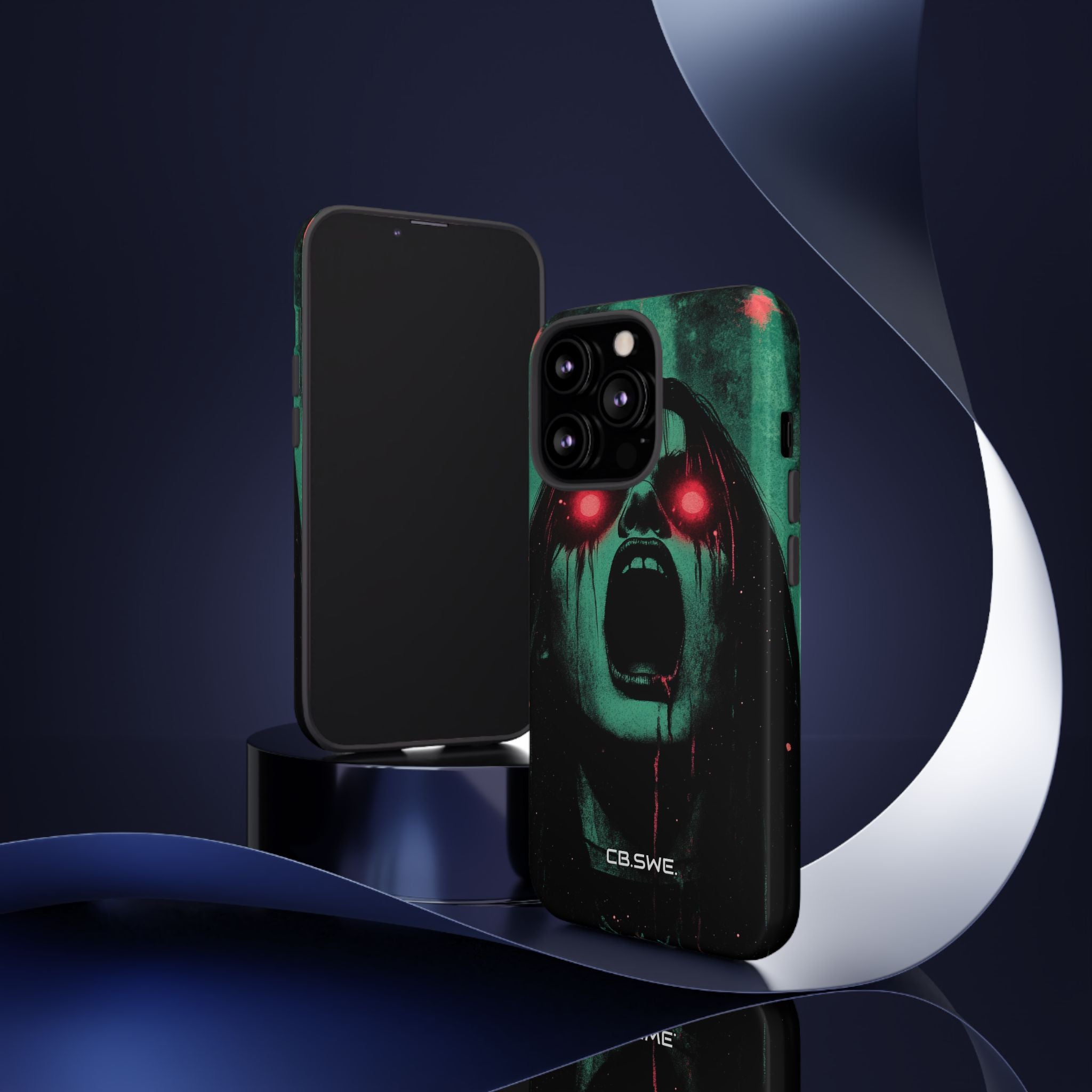 Horror poster woman glowing red eyes iPhone 13 - Tough