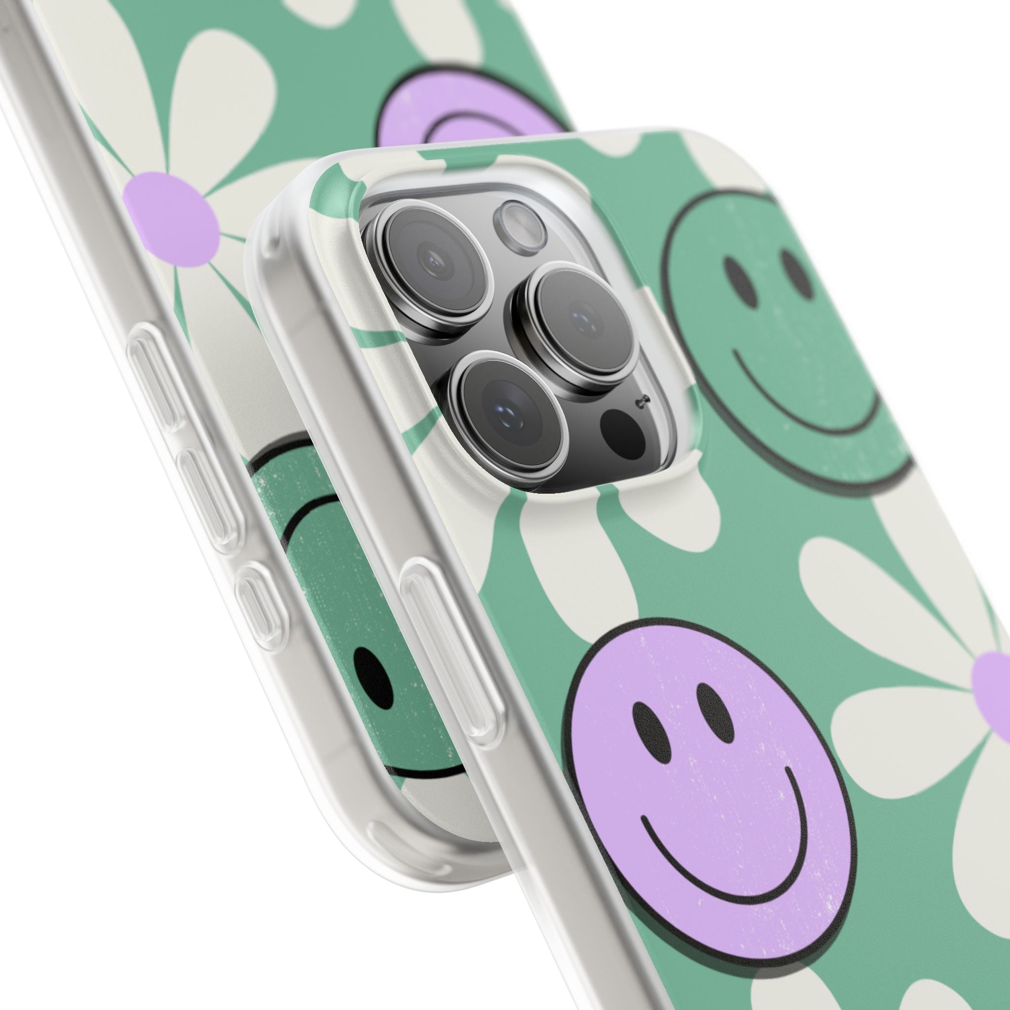 Smiley Daisy Glow iPhone 16 Pro Max Case - Soft