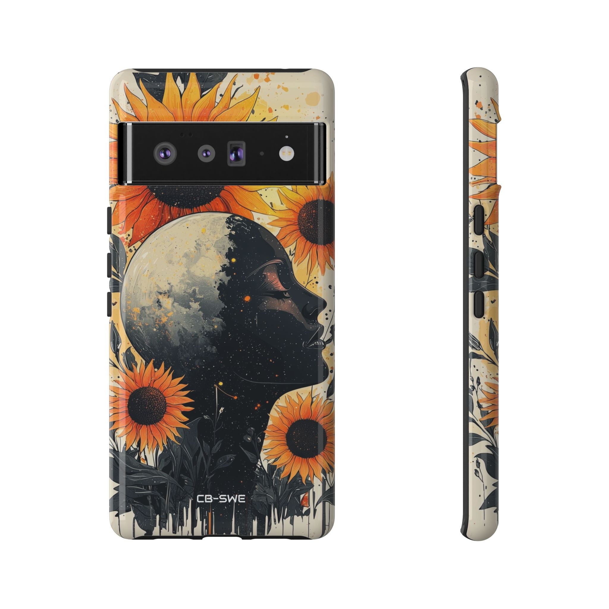 Sunflower Embraces Moon - Google Pixel Case