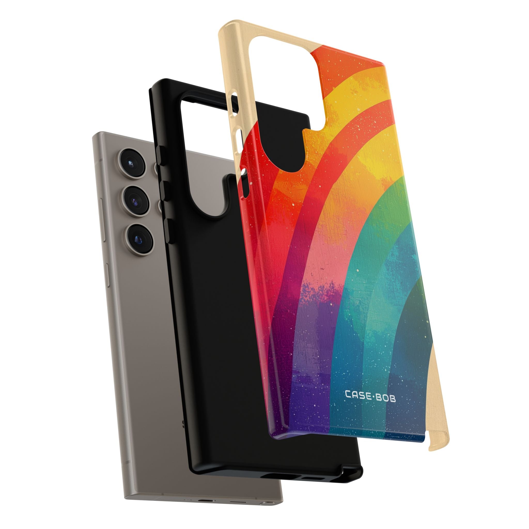 Textured Rainbow Arc Samsung S24 Ultra Case - Tough