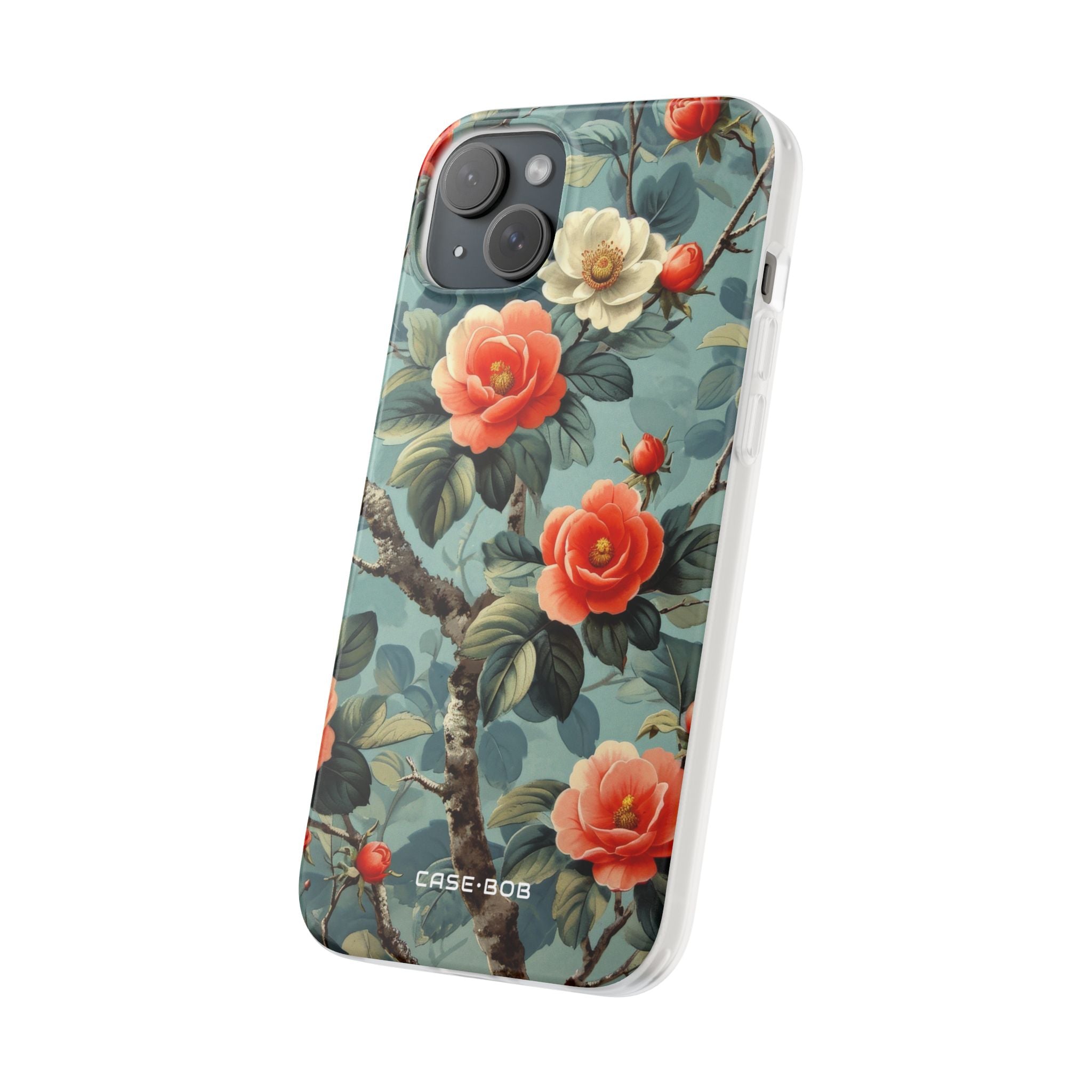 Coral Bloom iPhone 15 Plus Case - Soft