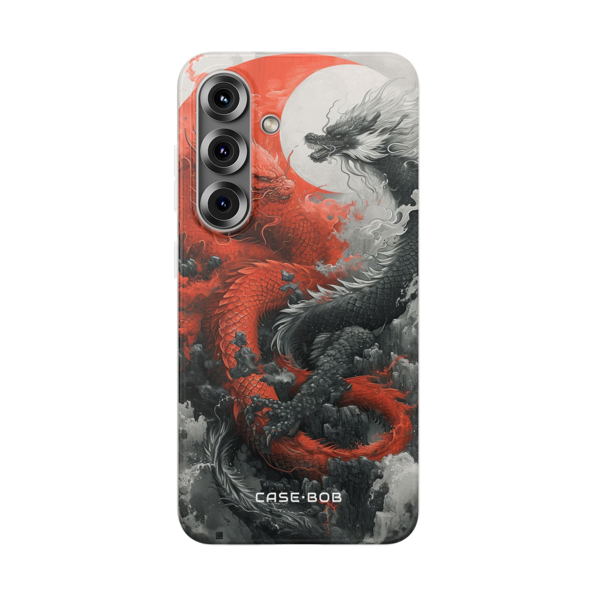 Twin Dragons Crimson Samsung S25 Plus Case - Soft