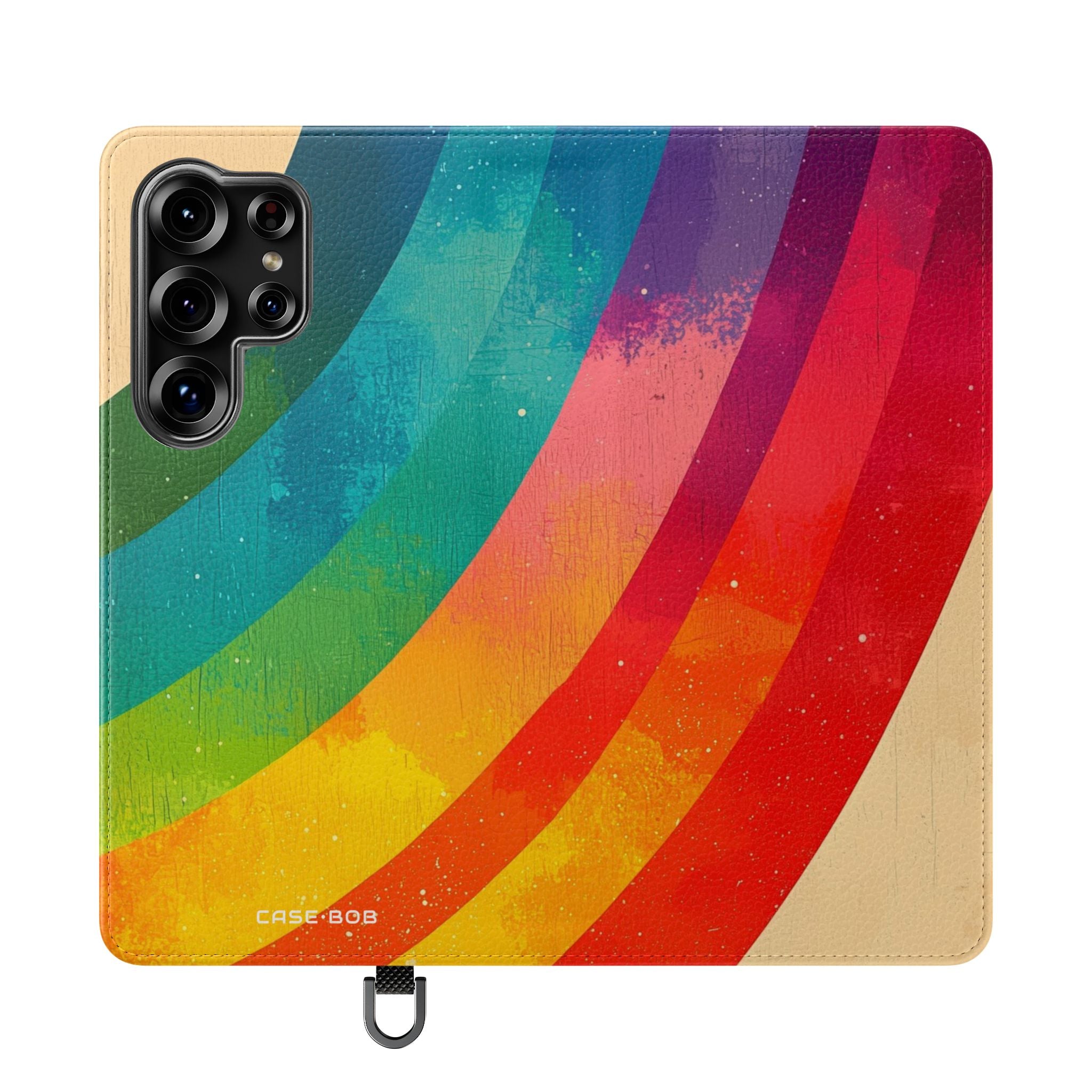 Curved Rainbow Breeze - Samsung S25 Ultra Case - Wallet
