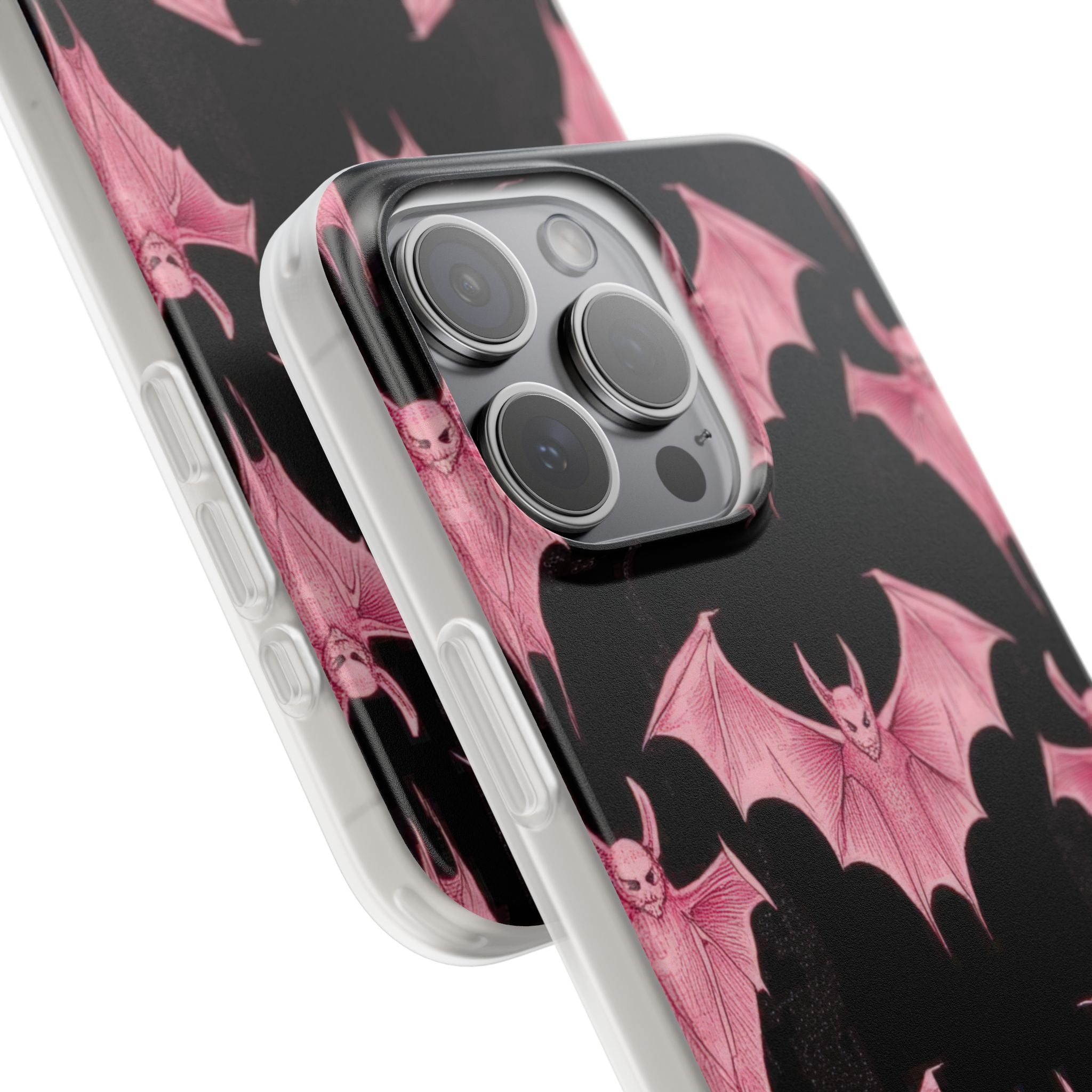 Pink Batwave iPhone 15 Pro Max Case - Soft