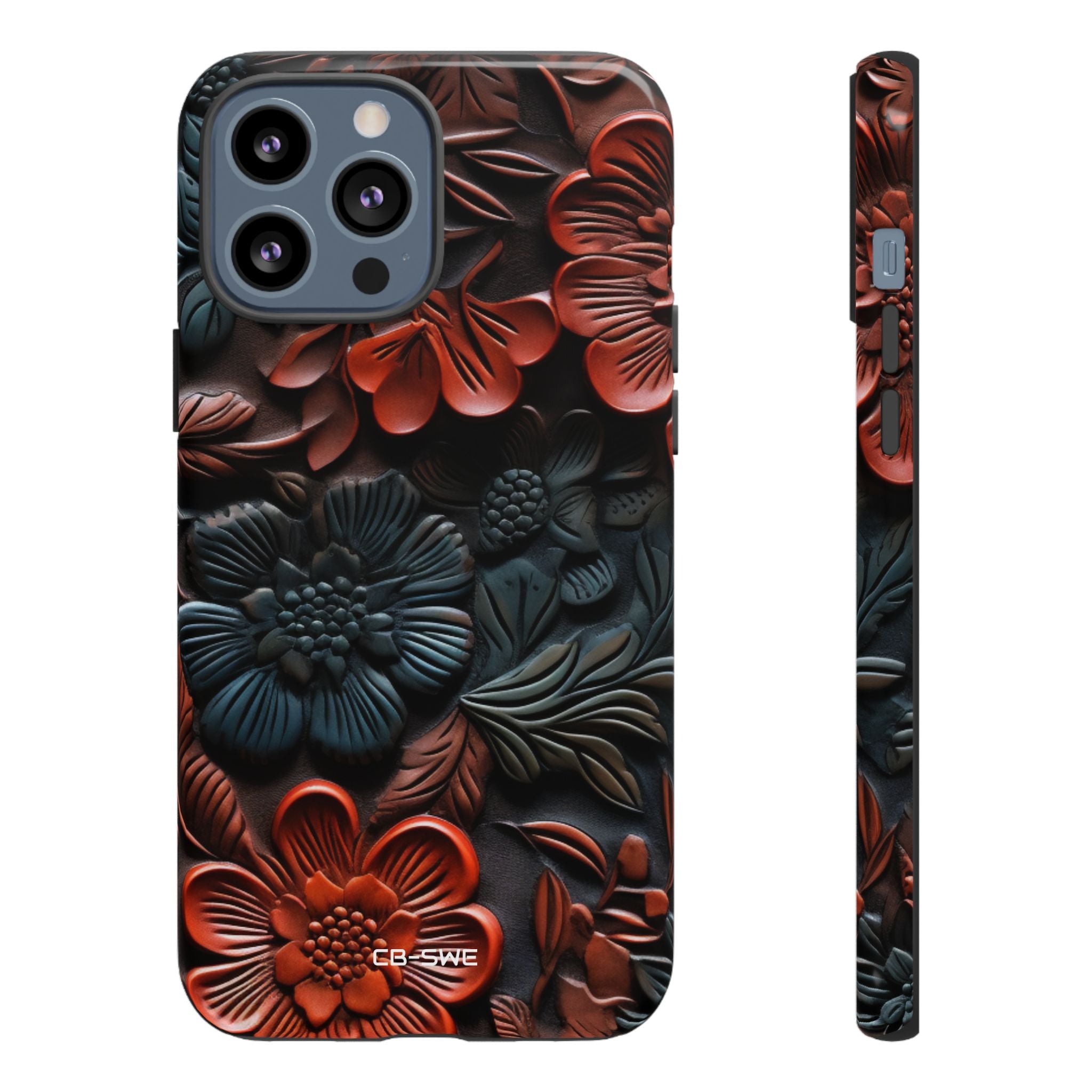 Sculpted Floral Elegance - iPhone Case
