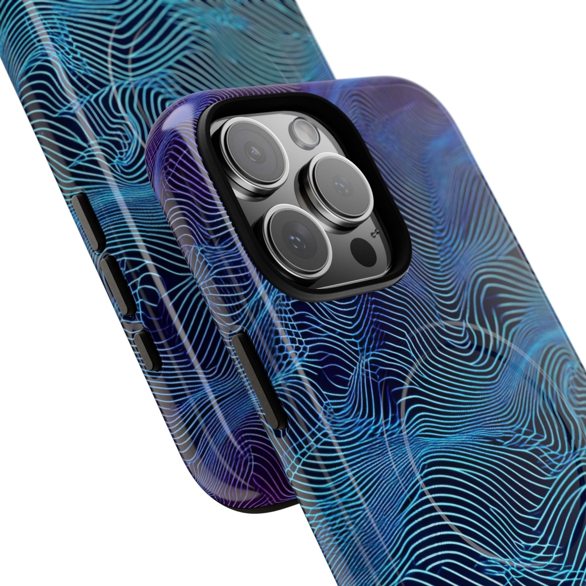 Neon Waves Flow iPhone 16 - Tough+