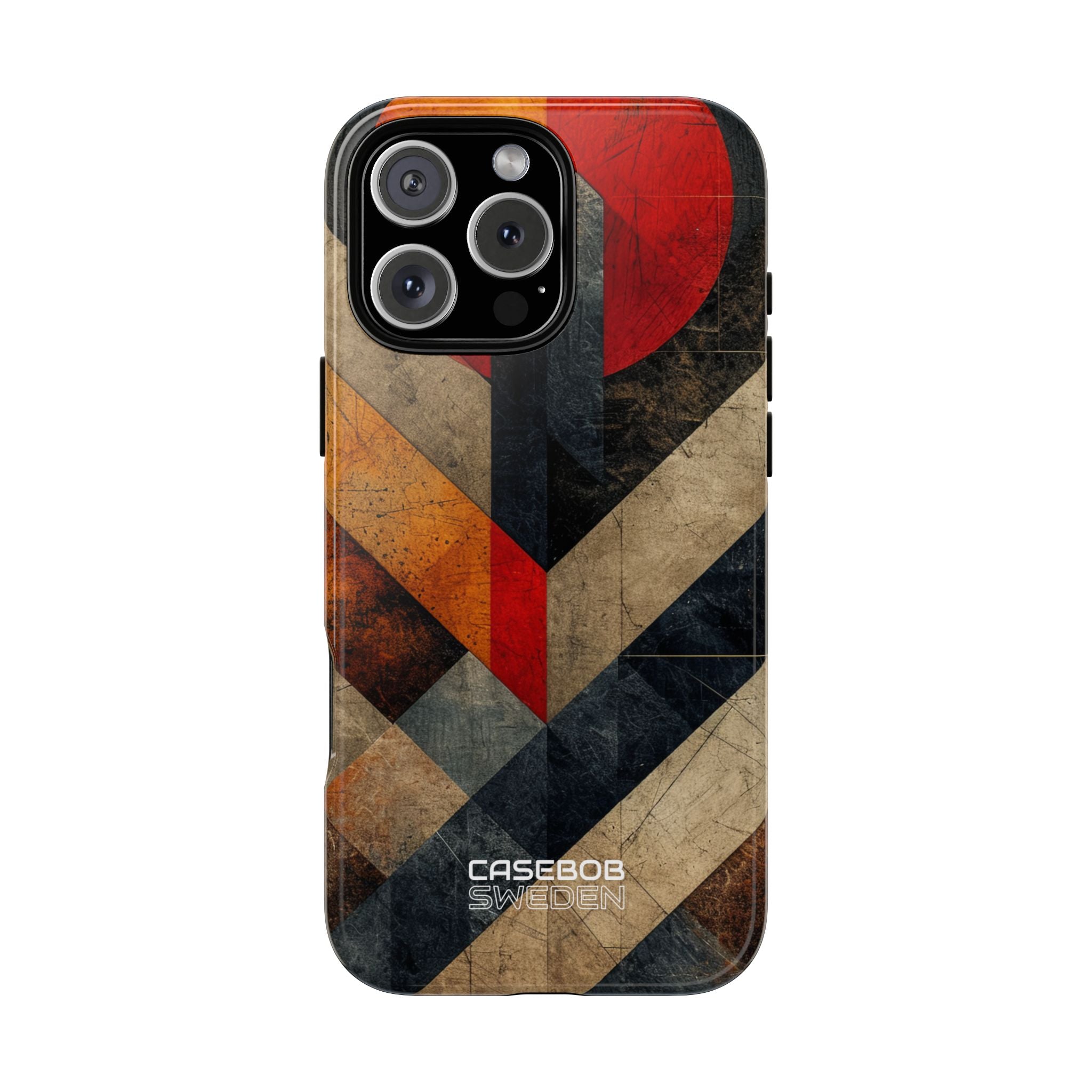 Crimson Circle Geometry iPhone 16 - Tough
