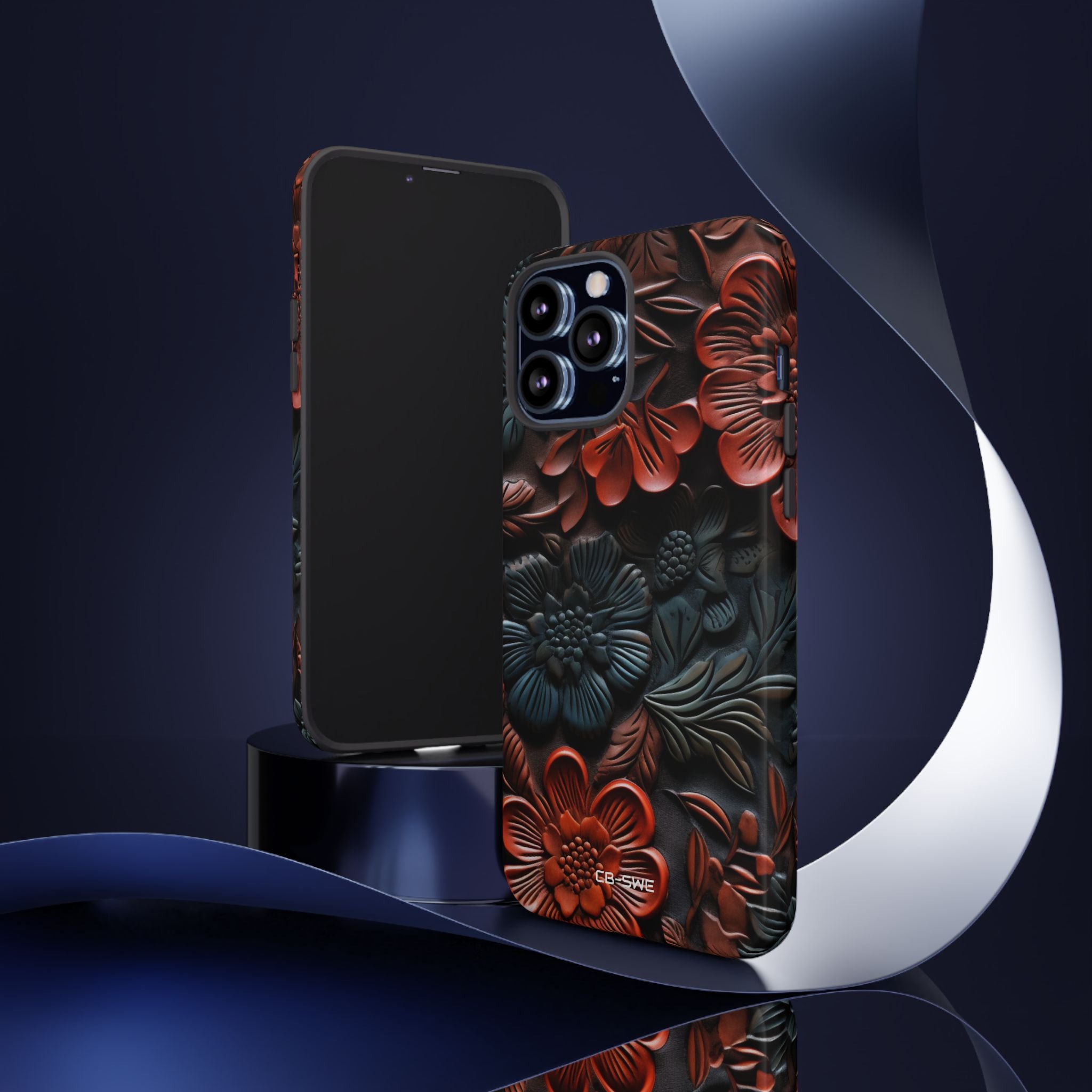 Sculpted Floral Elegance - iPhone Case