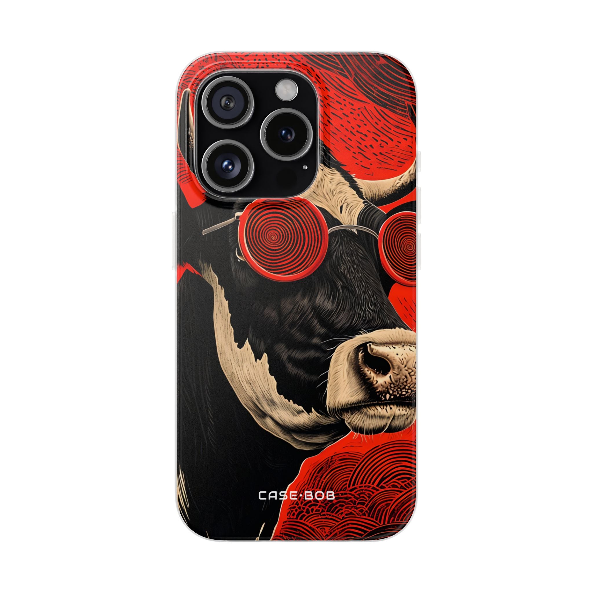 Hypnotic Cow iPhone 15 Pro Case - Soft
