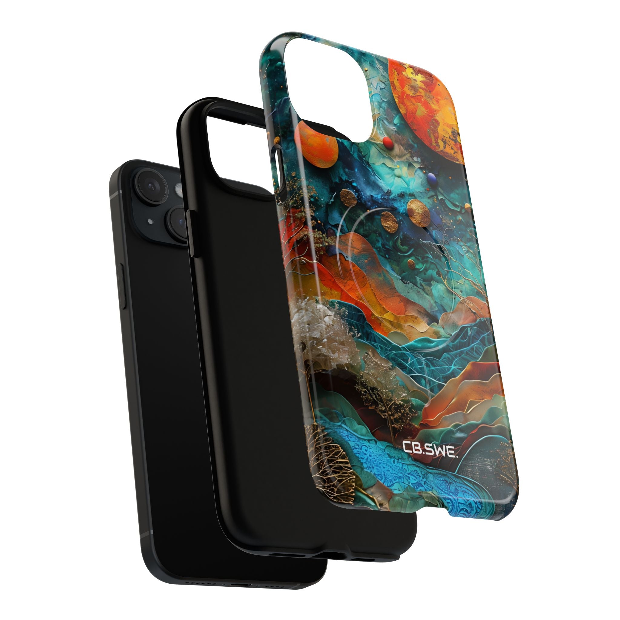 Dreamlike Fantasy Landscape Mixed Media Art iPhone 15 - Tough+
