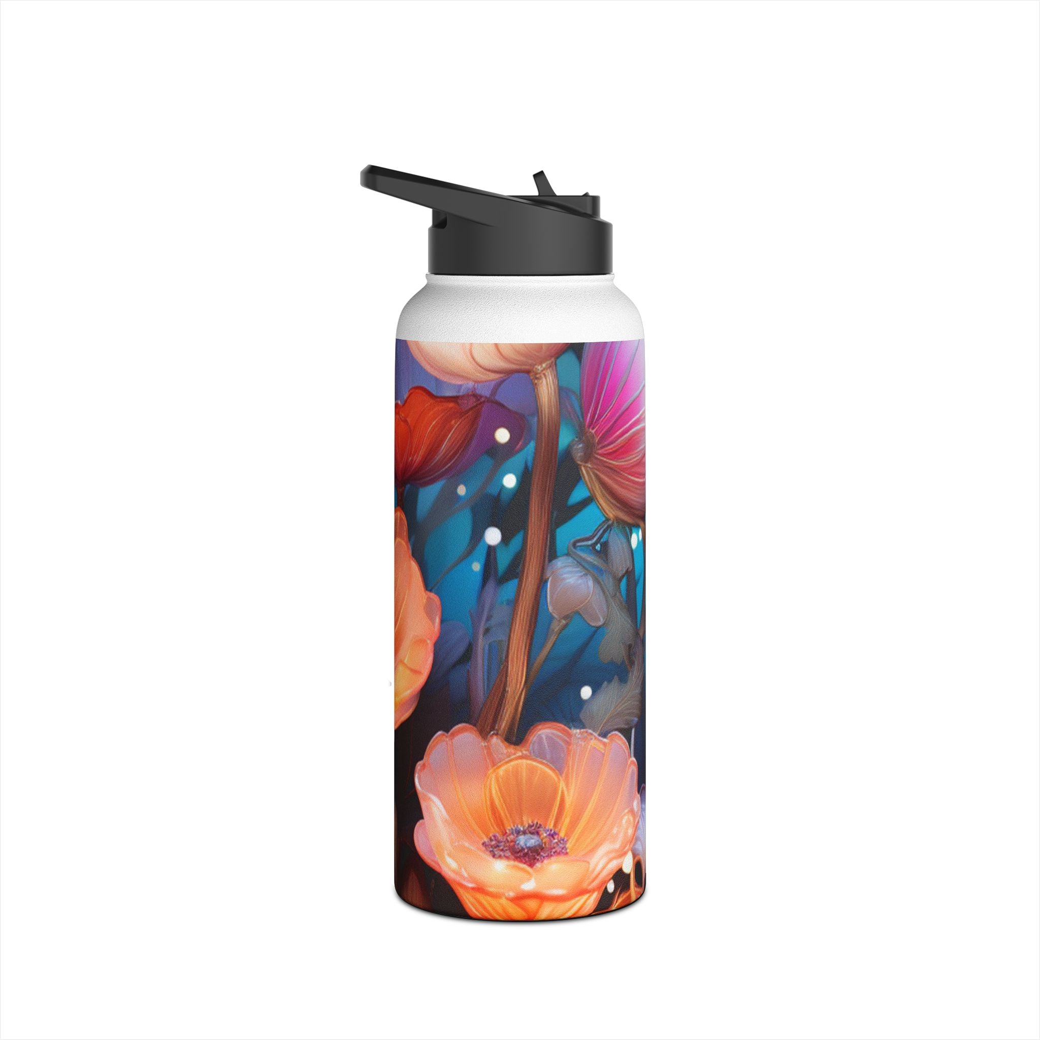 Glowing Petals - Stainless Steel Water Bottle