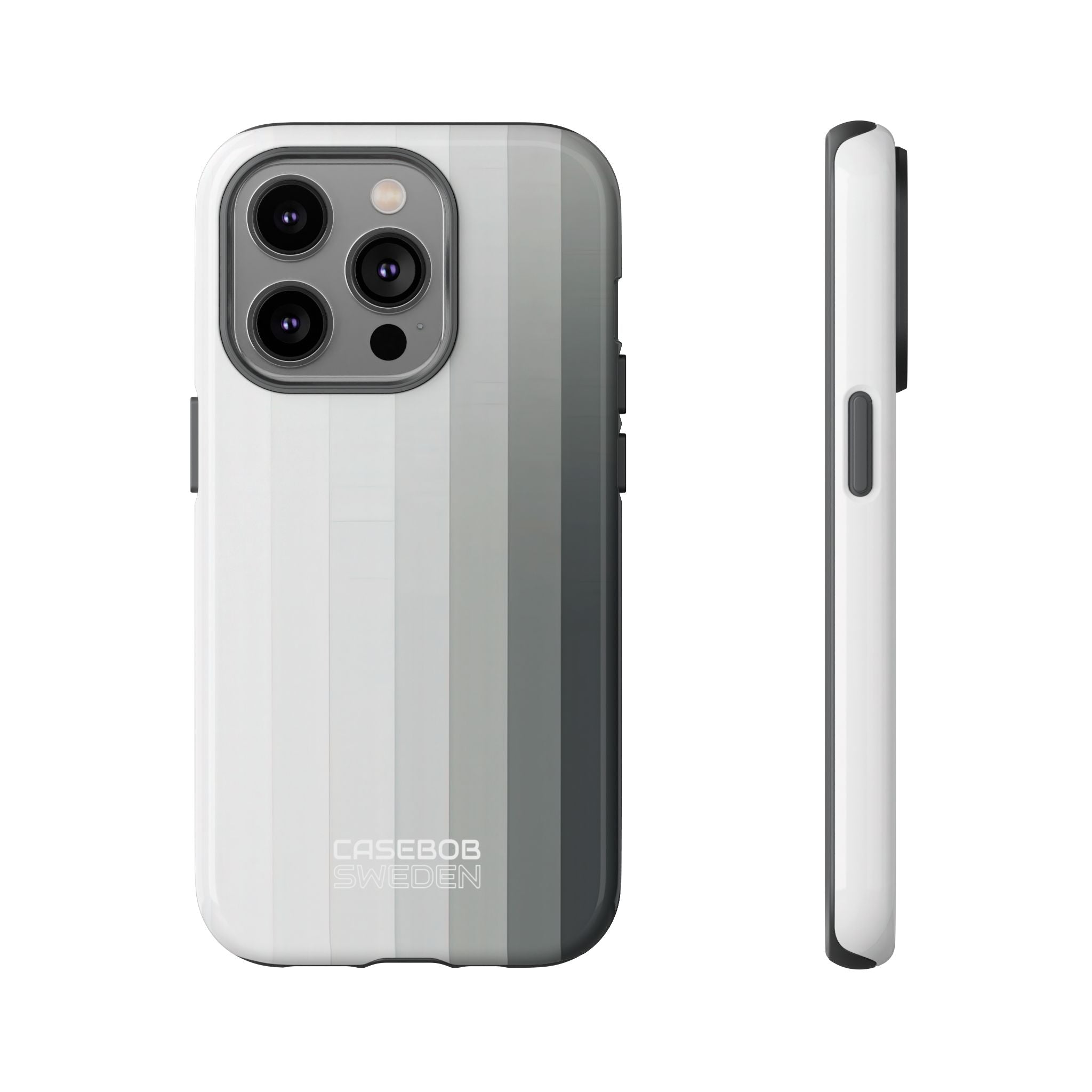 Silver Gradient Stripes iPhone 14 - Tough