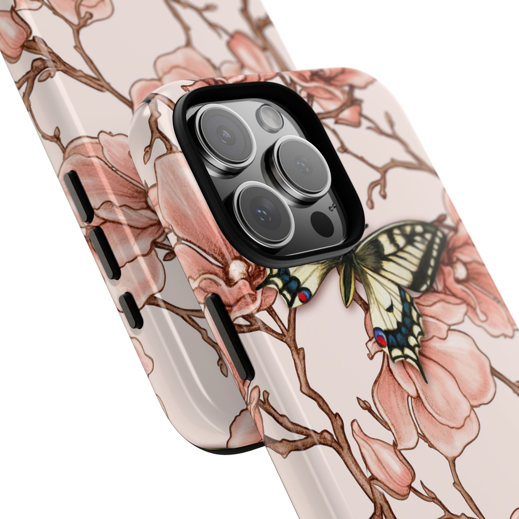 Butterflies and Magnolias Harmony - iPhone Case