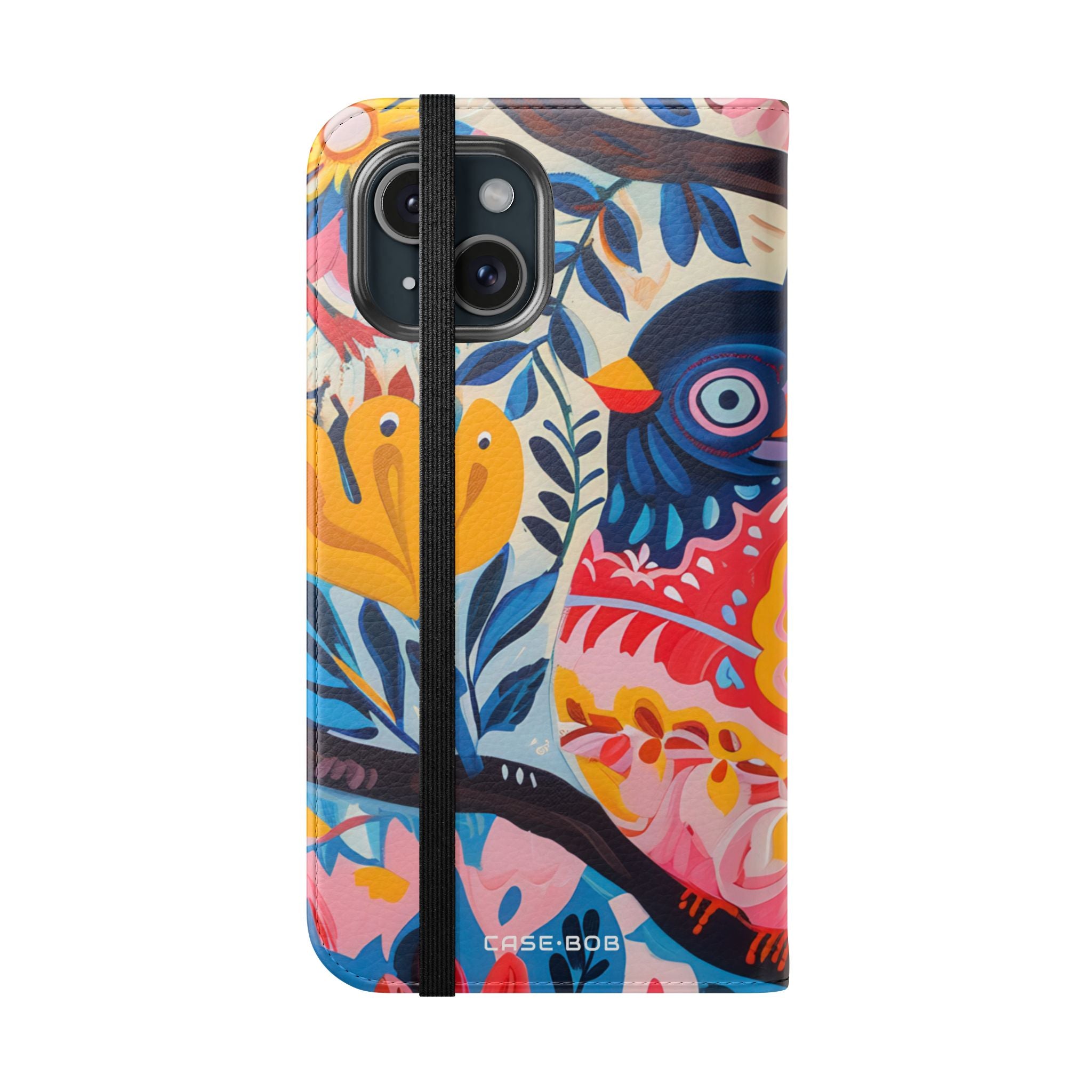 Ornate Owl Bloom - iPhone 15 Case - Wallet