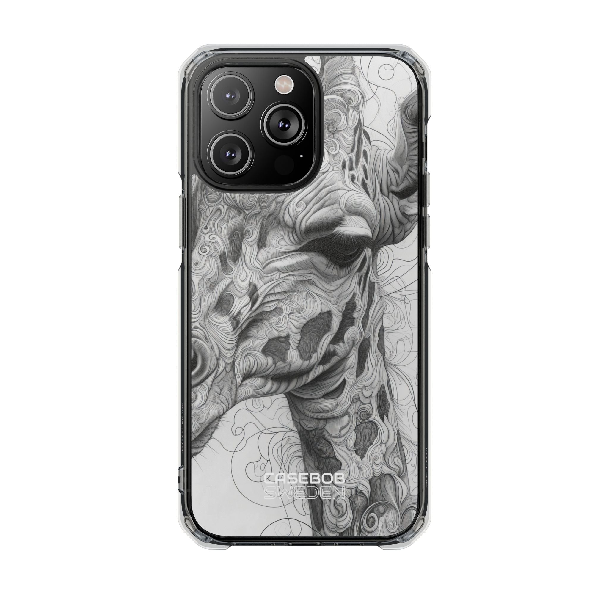 Swirling Giraffe Art iPhone 14 - Impact Clear+