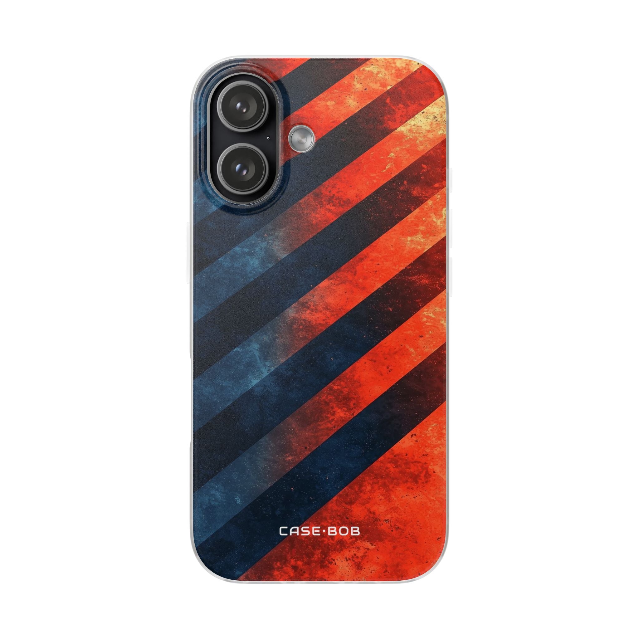 Diagonal Stripes Blaze iPhone 17 Case - Soft