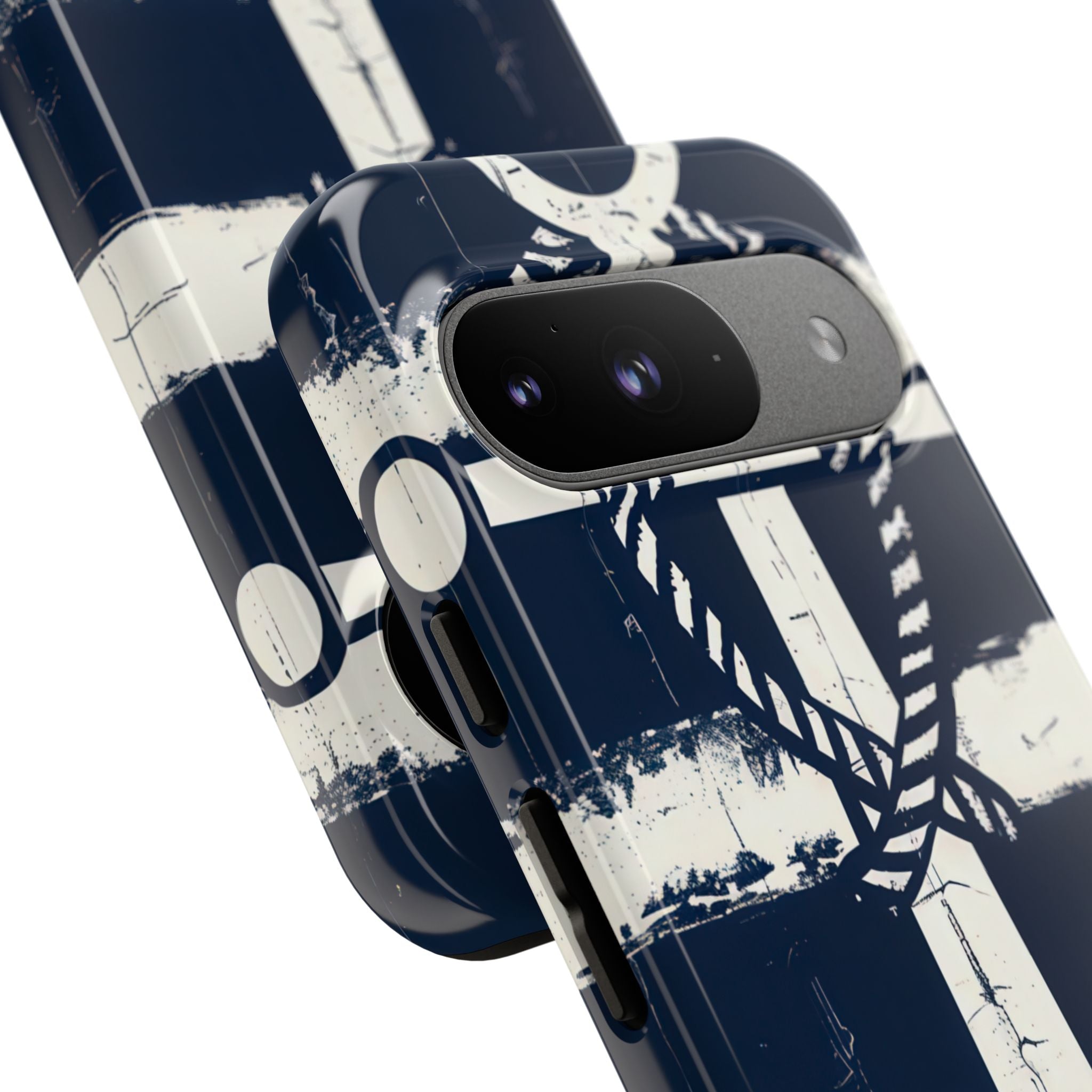 Navy Anchor Stripes Google Pixel 9 - Tough