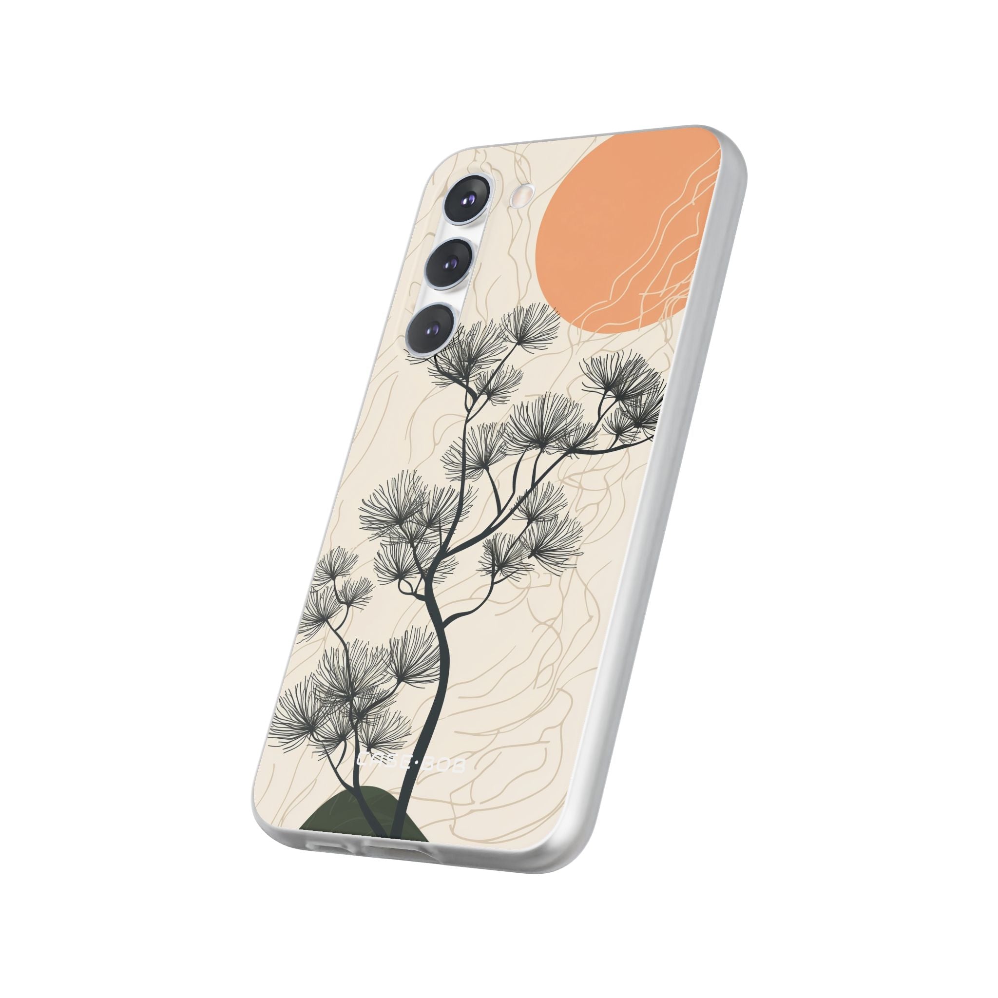 Spiky Tree Sunset Samsung S23 Plus Case - Soft