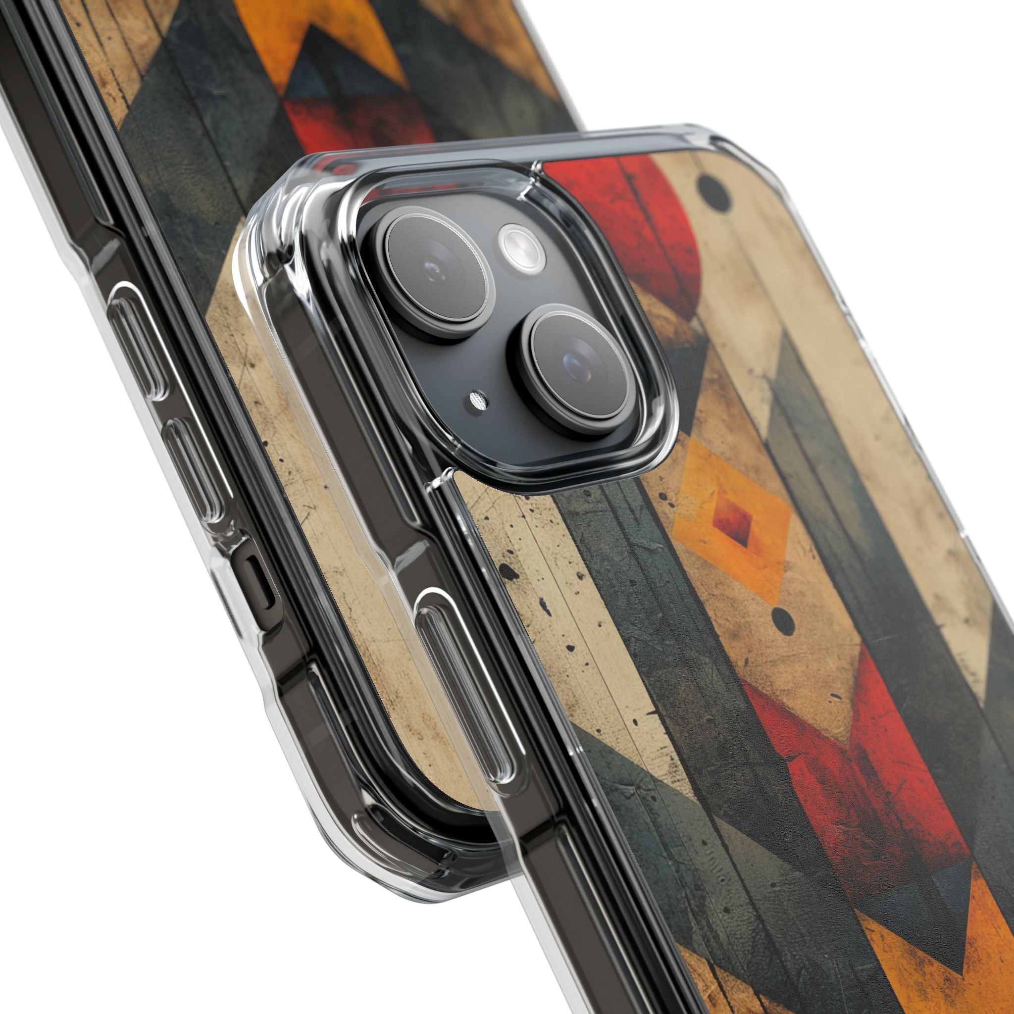 Geometric Fire Rise iPhone 15 - Impact Clear+